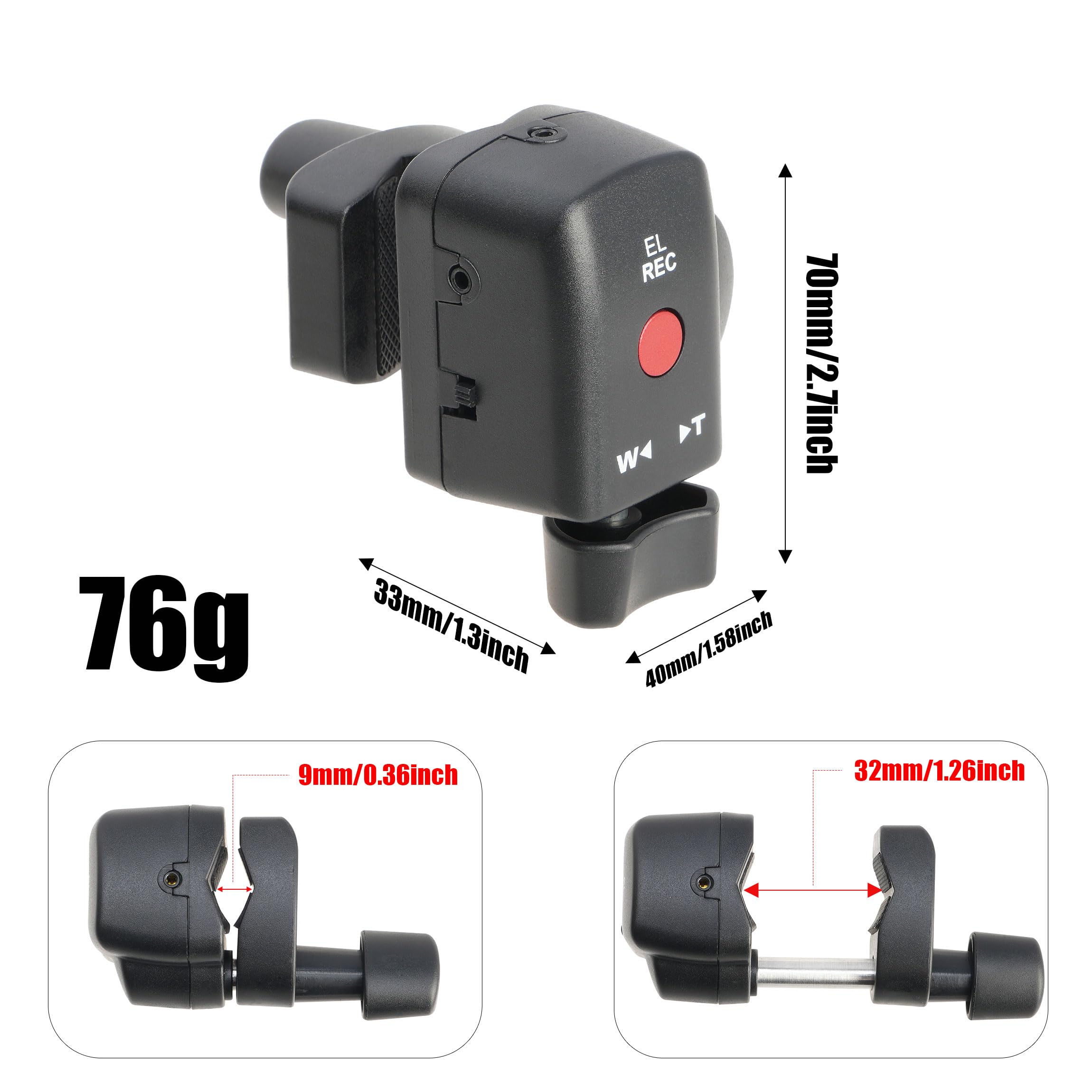 Fotga Lanc Camcorder Zoom Remote Control Video Recording Controller 2.5Mm Jack For Sony Hxr-Nx800 Pxw-Z200 190P 150P 198P Vx2200