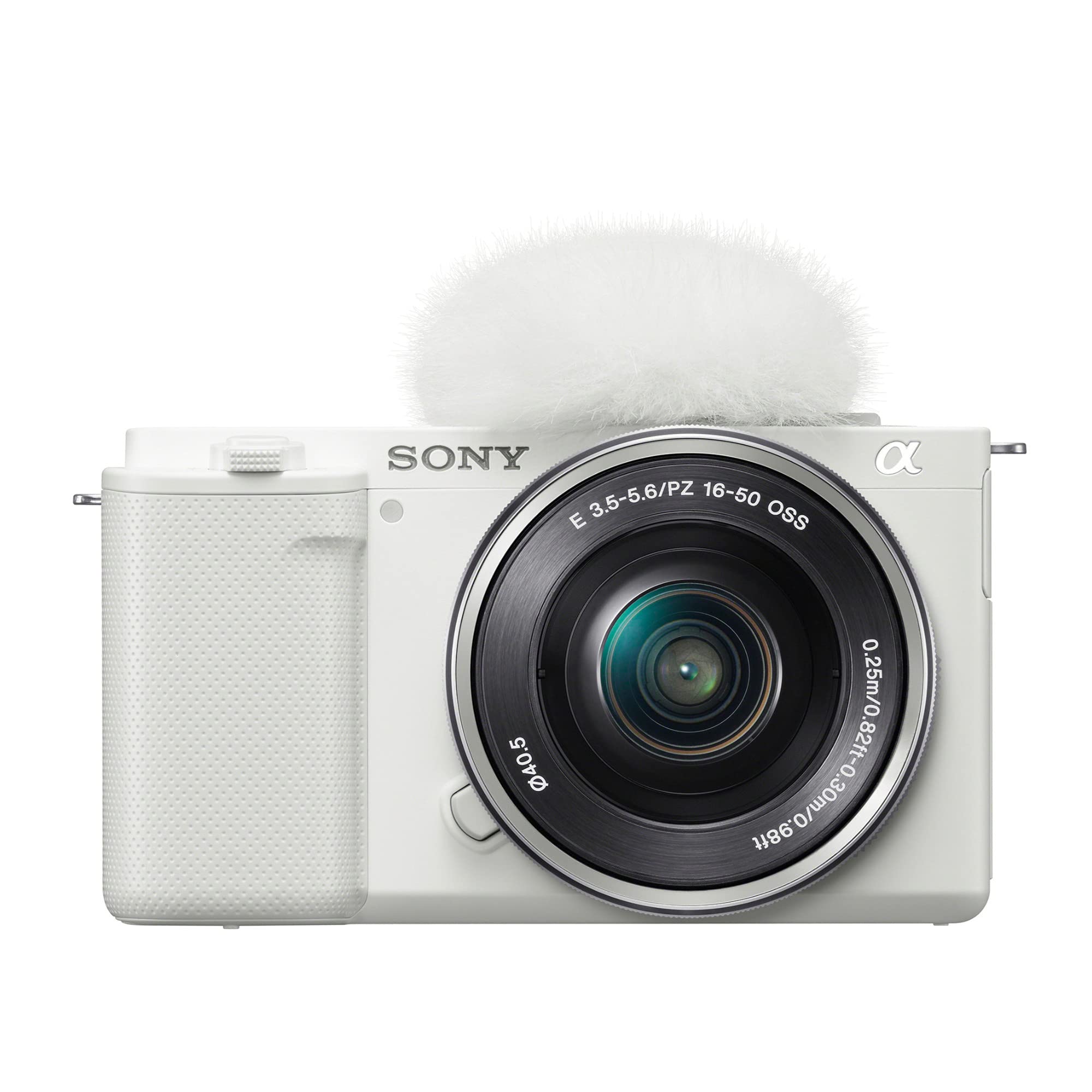 Sony Alpha ZV E10   APS C Interchangeable Lens Mirrorless Vlog Camera Kit   White
