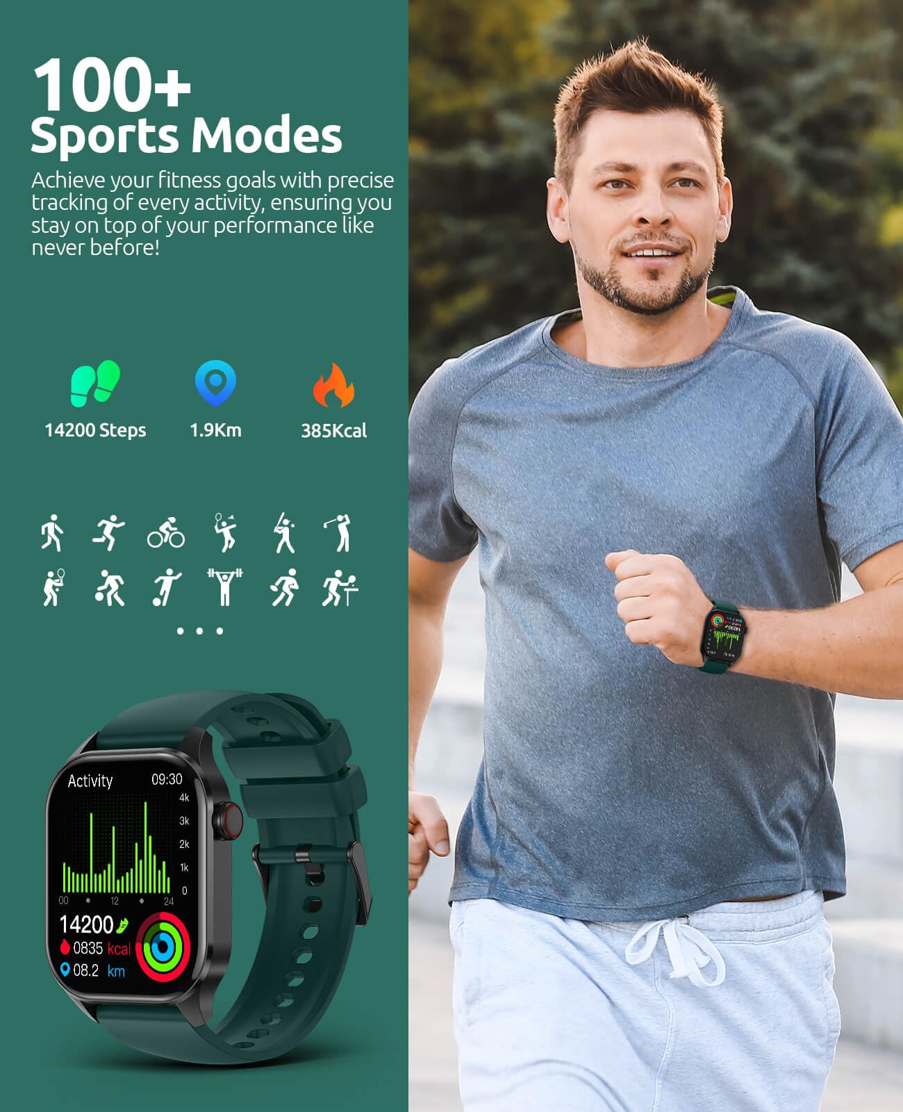 Smart Watches Christmas For Men Women 2.04 Hd Screen Fitness Tracker Watches, Heart Rate Sleep Blood Oxygen Monitor, Ip68 Waterp