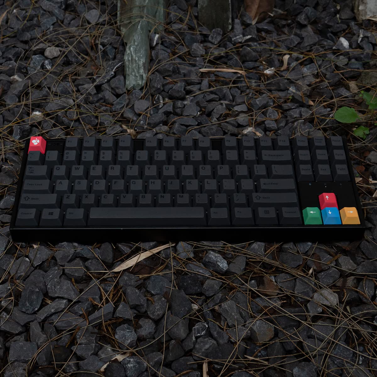 Pbt Gray Keycaps Set Cherry Profile Retro Dye Sub Keycaps 130 Keys Custom Minimalist Key Caps For 60% 65% 70% 75% Cherry Gateron