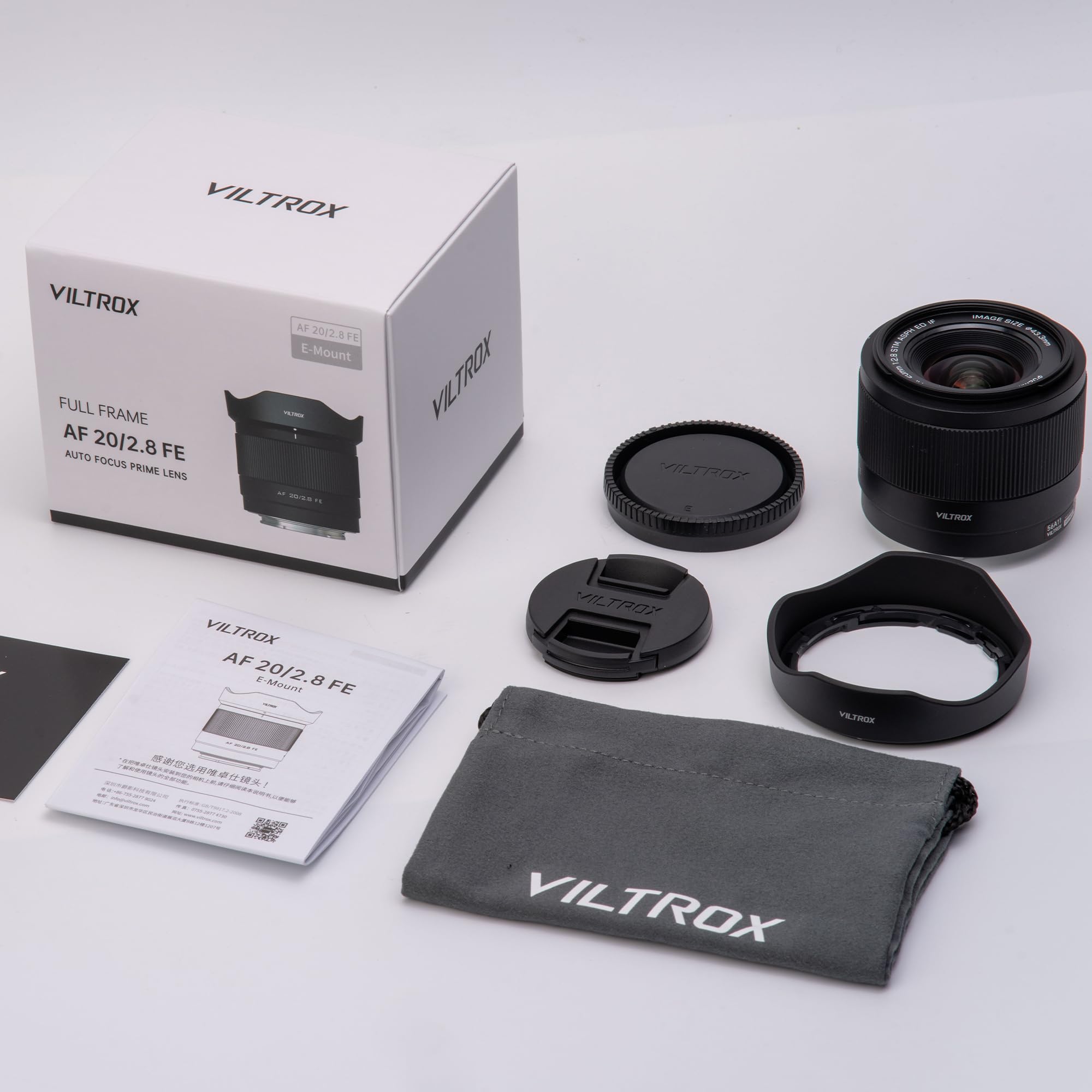 Viltrox E Mount Lens Af 20Mm F2.8 Full Frame Lens Autofocus For Sony Camera