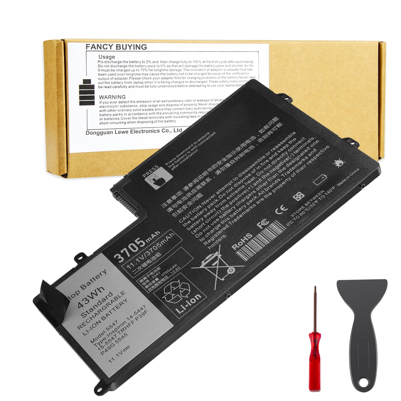 43Wh Trhff Laptop Battery For Dell Inspiron 14 5442 14 5443 14 5445 14 5447 14 5448 14 5457 15 5542 15 5543 15 5545 15 5547 15 5