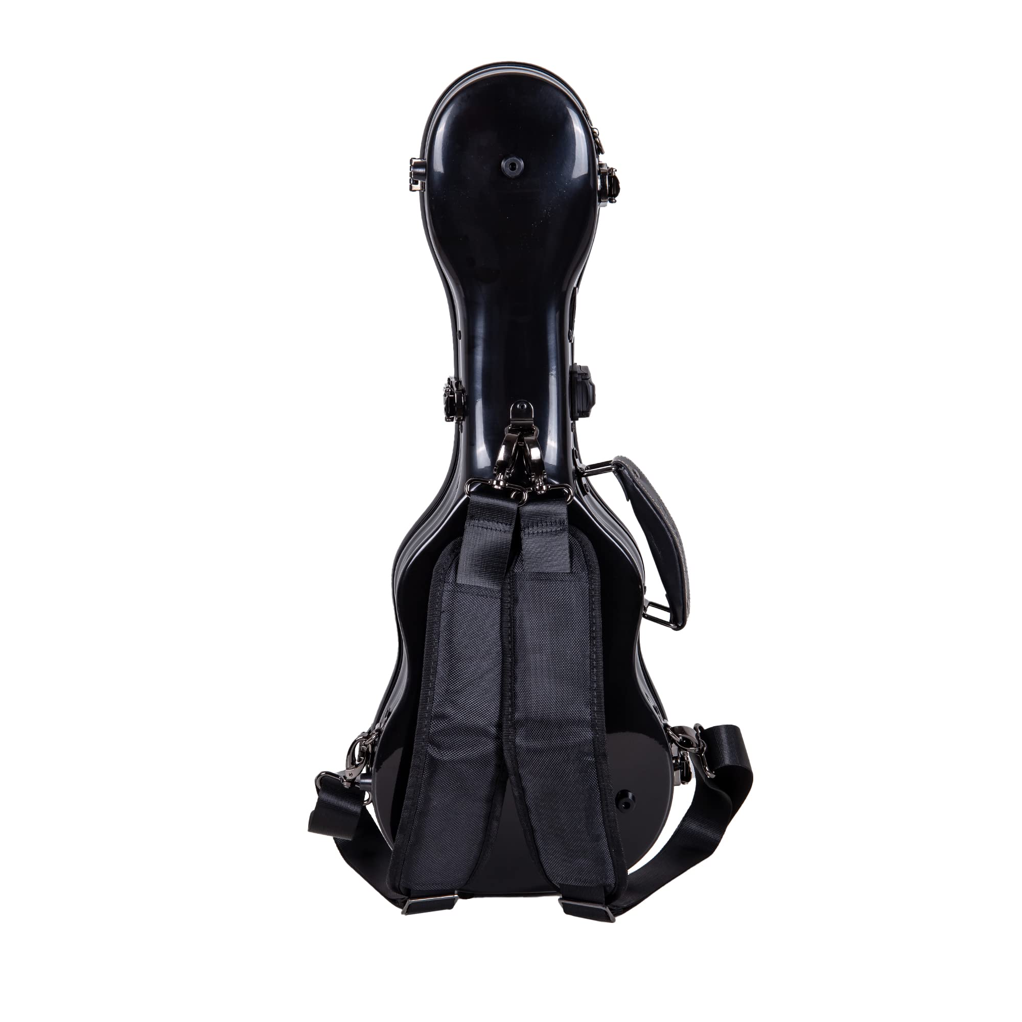 Crossrock Deluxe Fiberglass Concert Ukulele Case With Tsa Lock, Black (Crf2020Cubk)