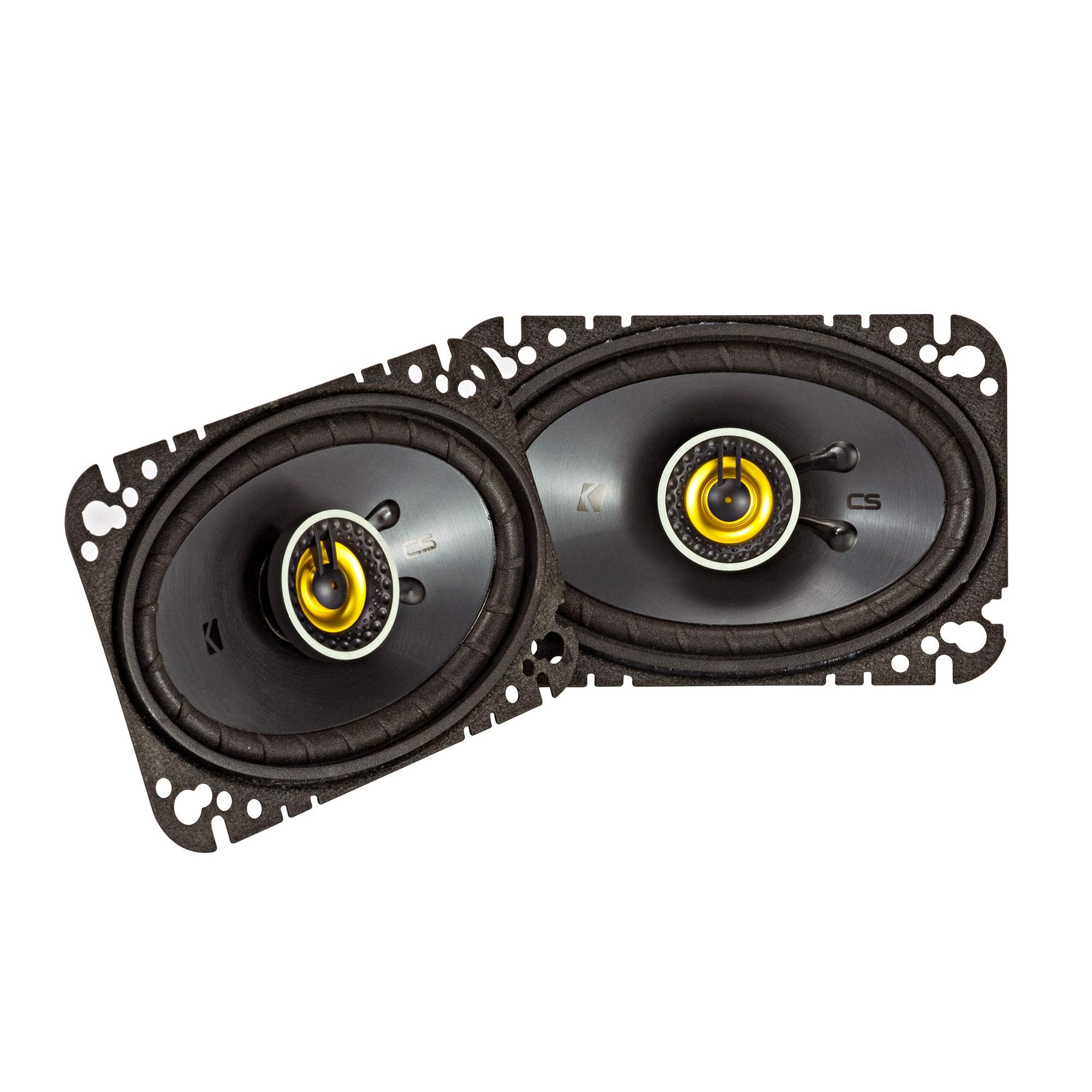 Kicker 46Csc464 Cs Series Csc46 4X6 Inch (100X160Mm) Coaxial Speakers, 4 Ohm (Pair)