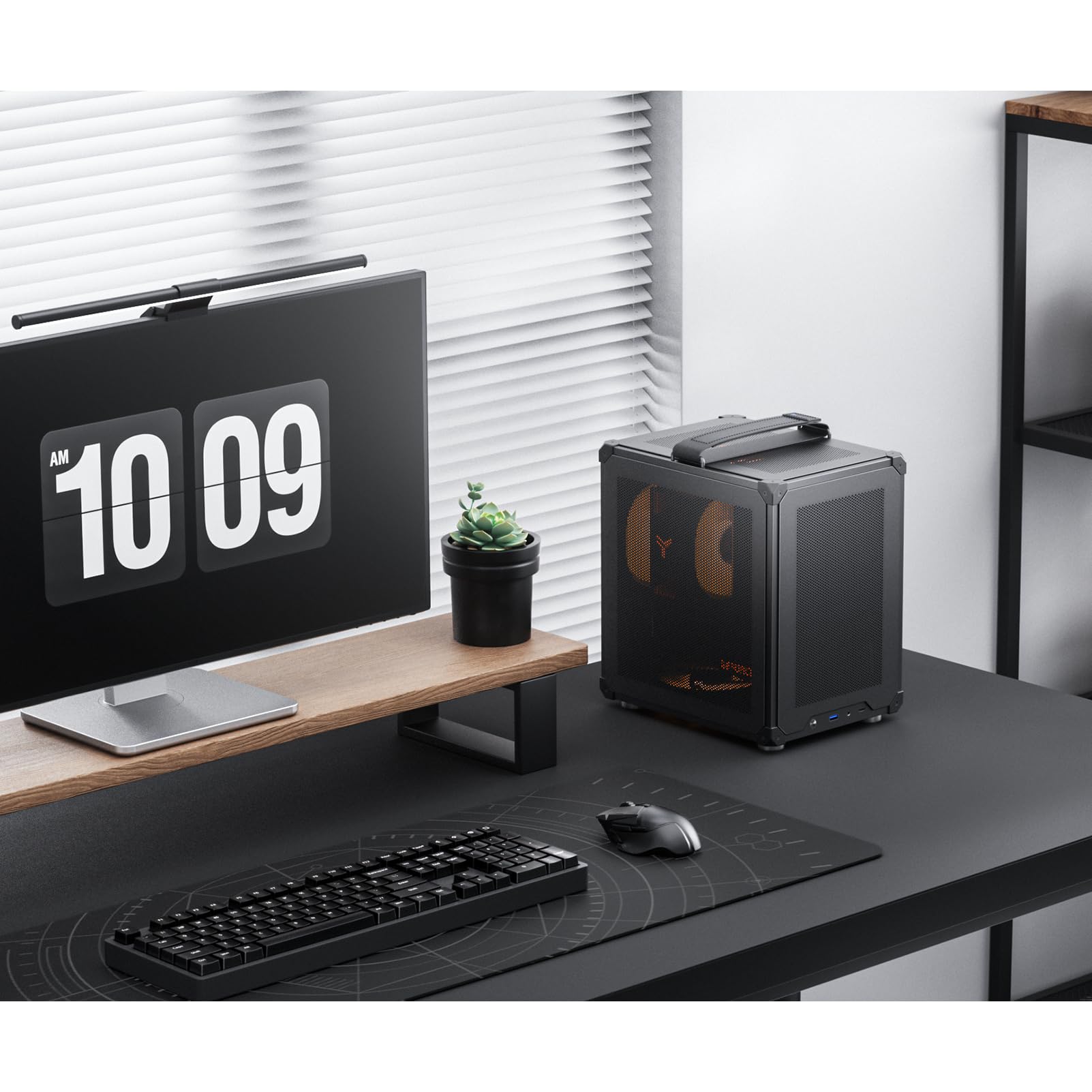 Jonsbo C6 Itx Black Mini Itx Handled Mesh Pc Case, Simple Compact Desktop Itx Chassis, Sp Mb Itx/Mini Dtx, Atx Power Bite (L140M