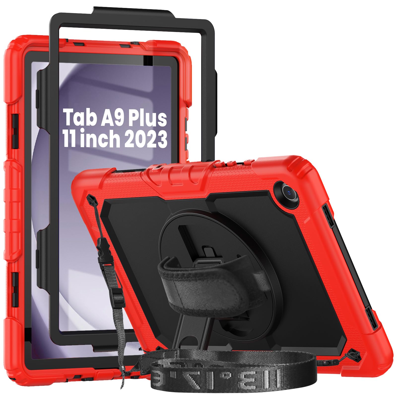 Herize Case For Samsung Galaxy Tab A9+ 11 Inch With Screen Protector | Sm X210/X215/X216 Cover For Kids | Shockproof Rugged Prot