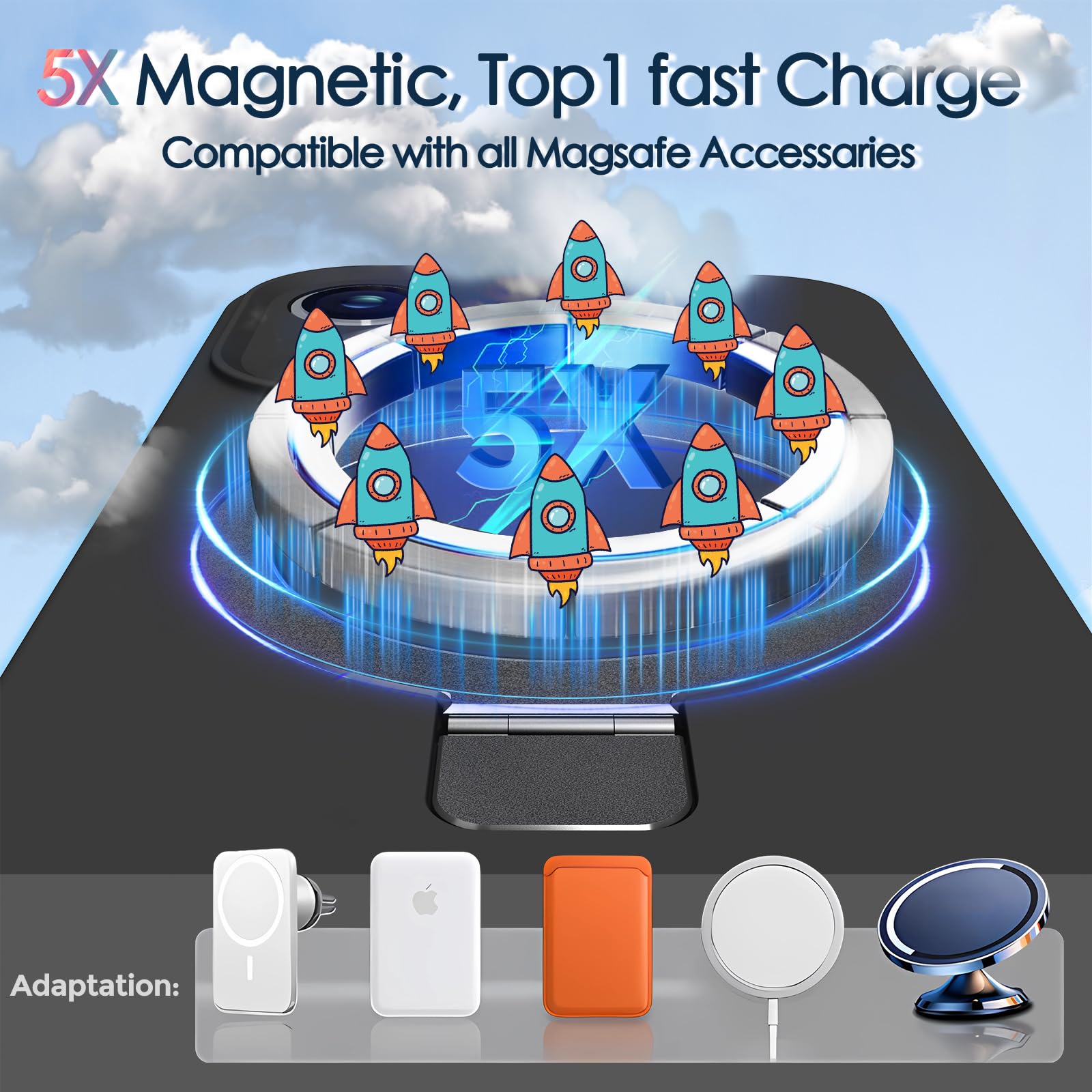 Kmambag Mag-Ring Designed For Iphone 14 Case, Liquid Silicone [Moisturizing Factor] Extreme Soft Slim Phone Case With Stand [Com