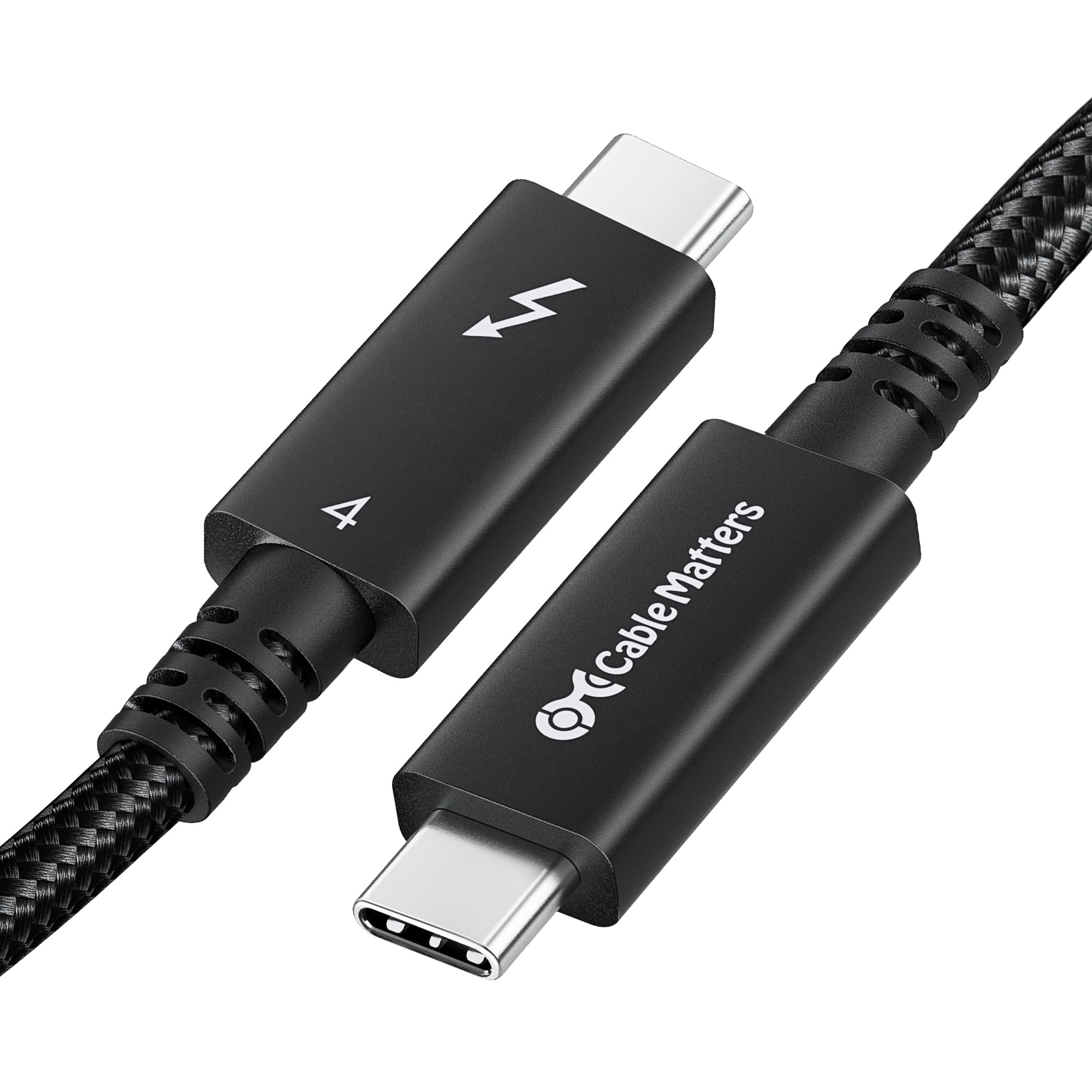 Cable Matters [Intel Certified] Braided 40Gbps Active Thunderbolt 4 Cable 6.6 ft with 100W Charging Power Delivery and 8K Video   Fully Compatible with Thunderbolt 3, USB 4 / USB4, and USB C Port