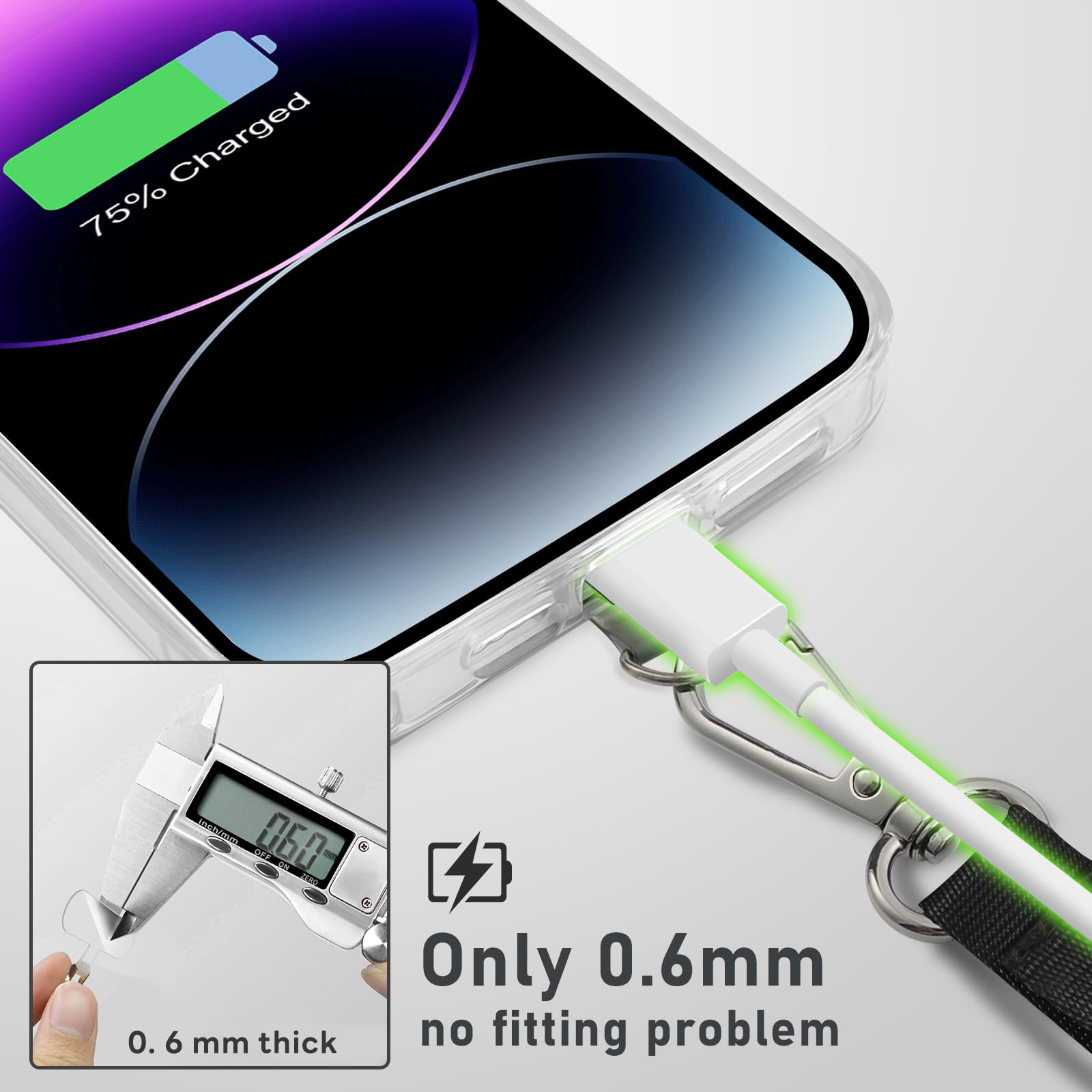 Rocontrip Phone Lanyard Universal Crossbody Cell Phone Strap Multifuctional Nylon Patch Adjustable Neck Strap For Women Men Trav