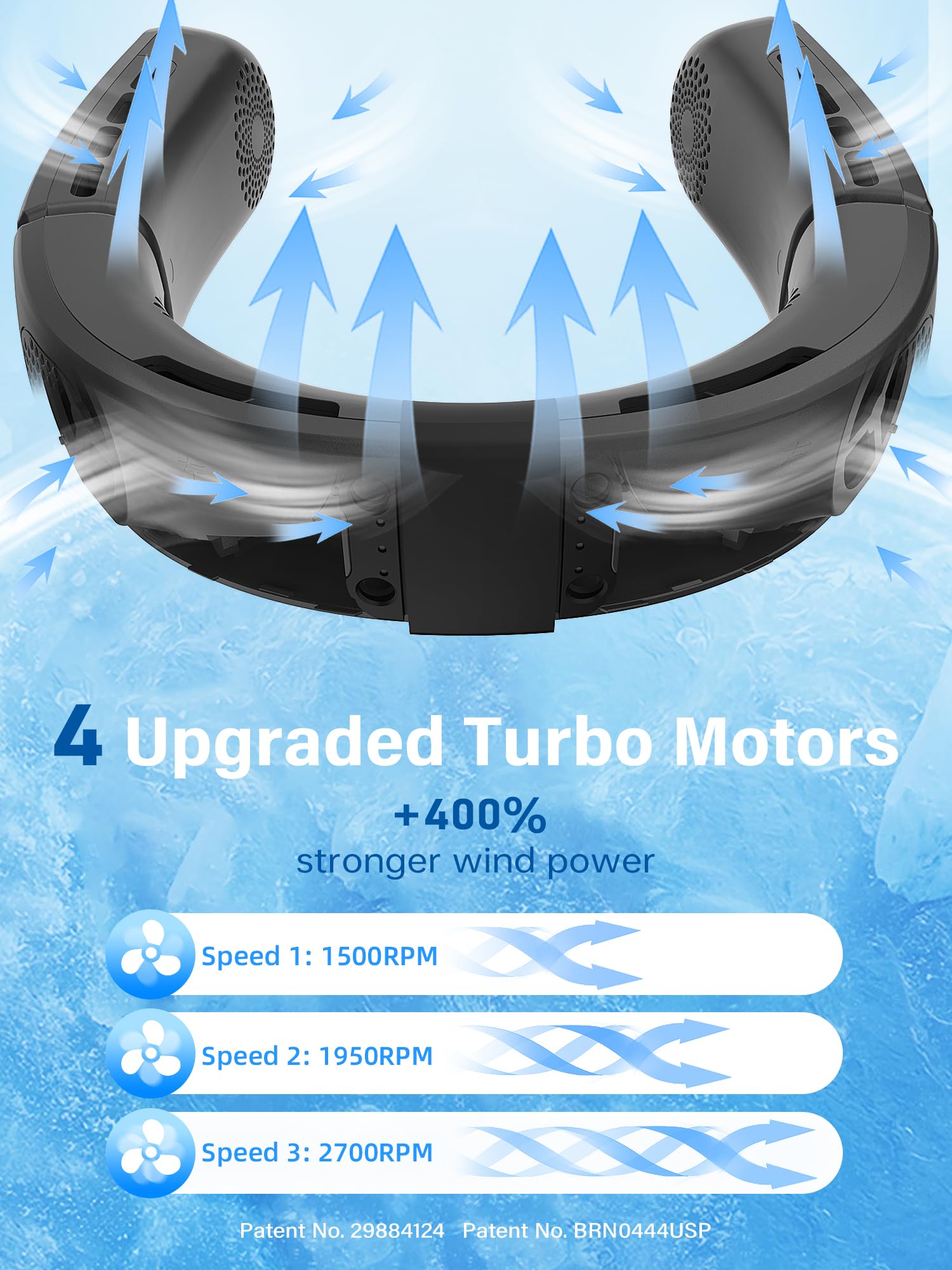 Aimdty Chillgo Bladeless Neck Fan   5200Mah Personal Portable Fan   Neck Air Conditioner   Cooling Wearable Fan Rechargeable   M