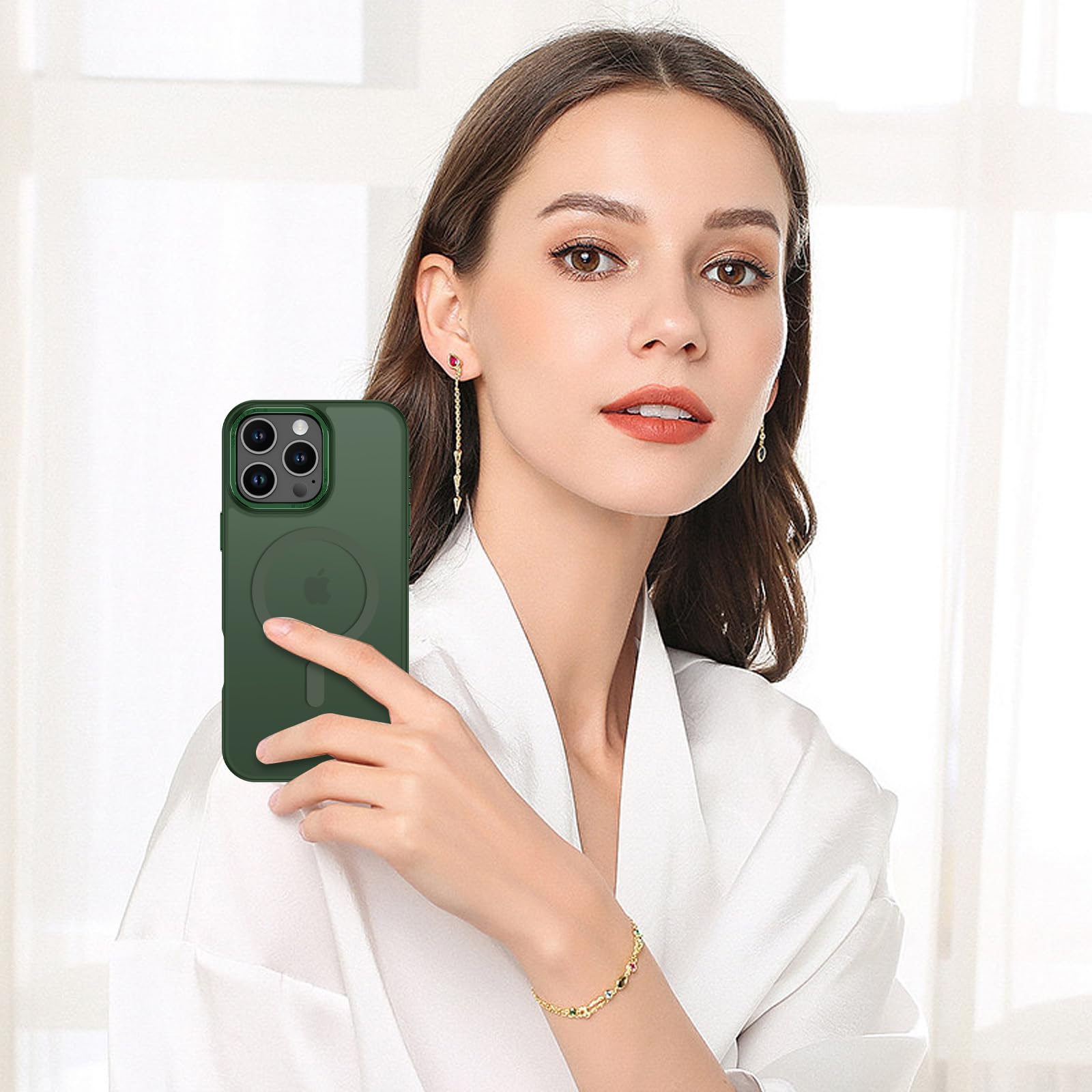 Bentoben For Iphone 16 Pro Max Case 2024, Phone Case Iphone 16 Pro Max Magnetic Case [Compatible With Mag Safe] Translucent Matt