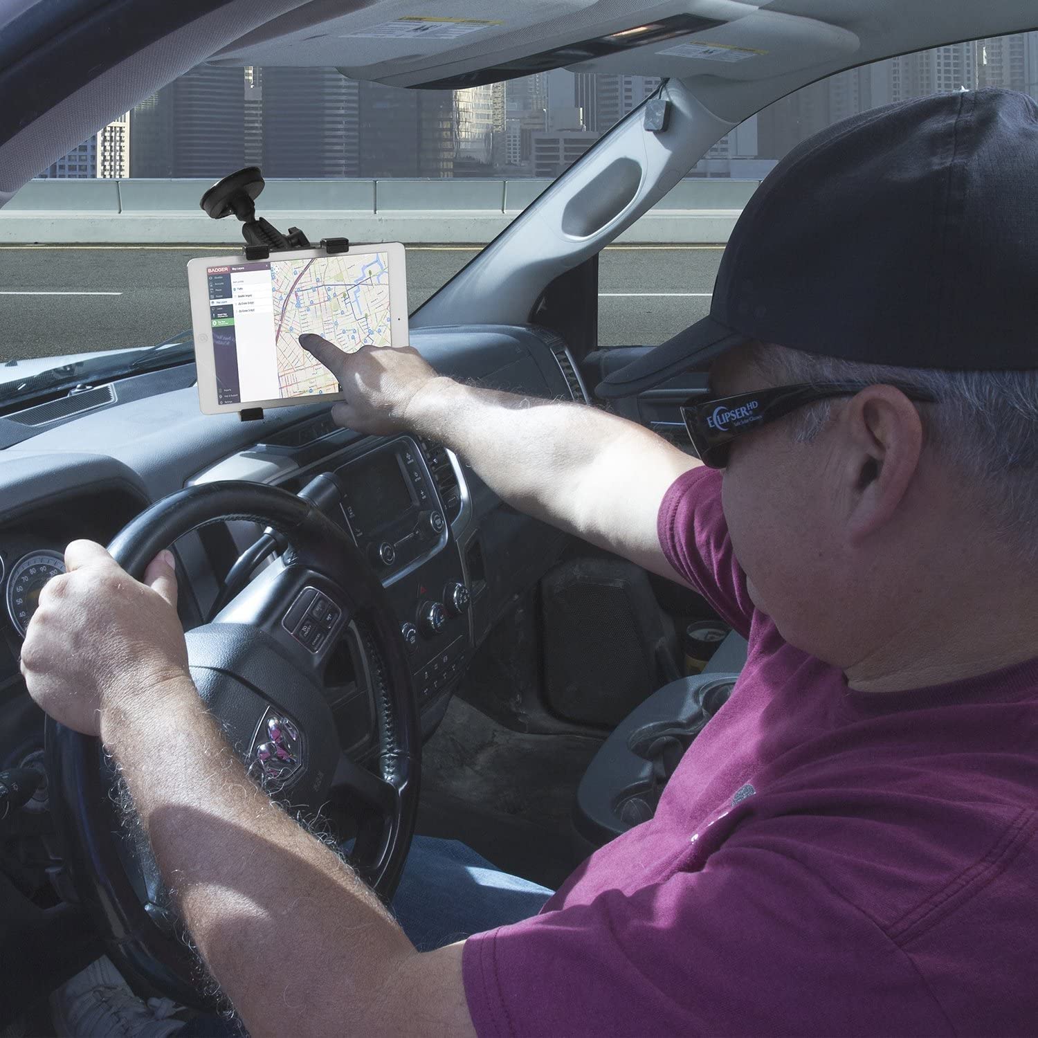 Ibolt Tabdock Bizmount -Holder/Mount With Suction Cup Base- For Your Windshield, Dashboard, Or Desk - Compatible With All 7-10 T