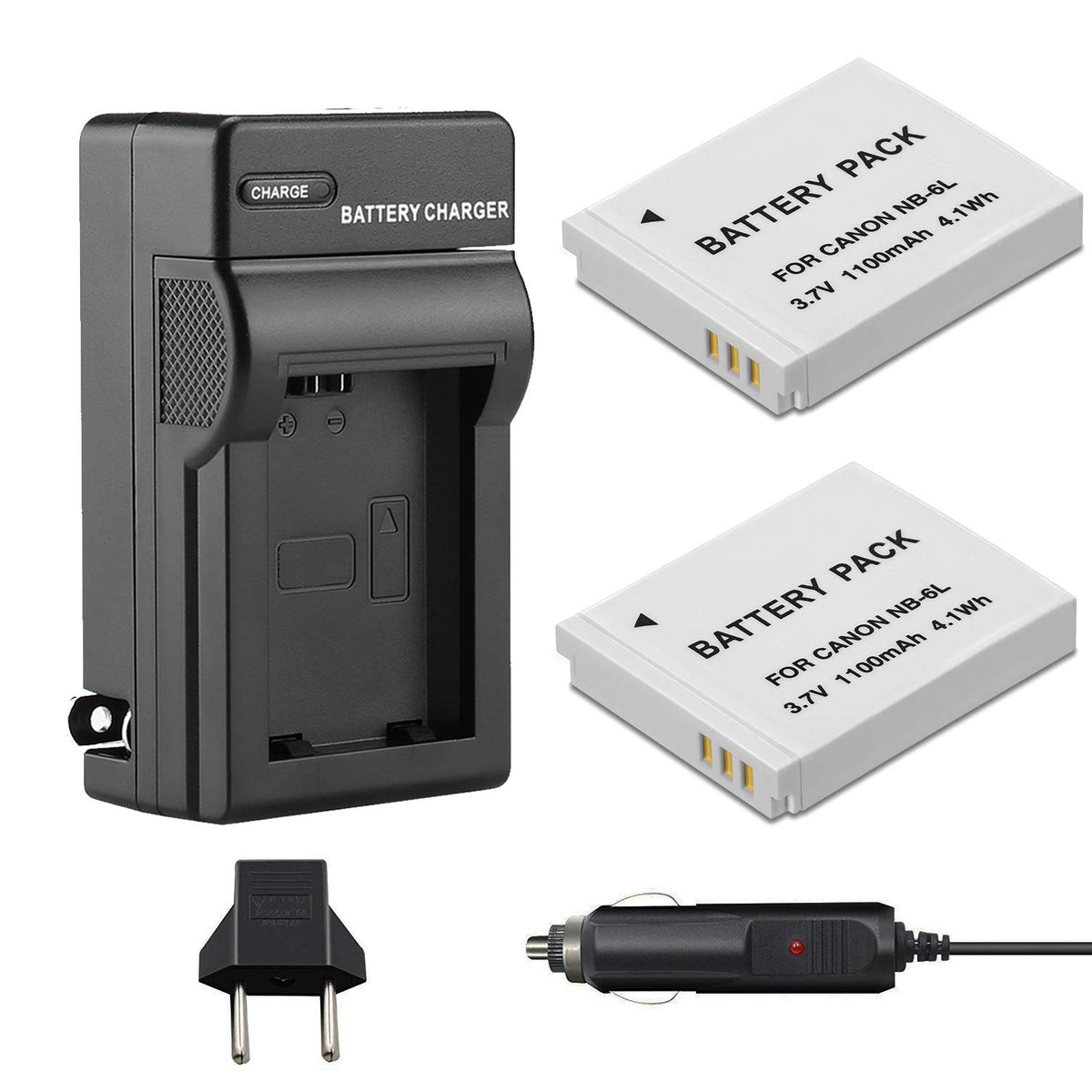 Venwo 2 Pack Nb 6L/Nb 6Lh Battery And Charger Kit Compatible With Canon Powershot Sx540 Hs, Sx530 Hs, Sx520 Hs, Sx510 Hs, Sx500
