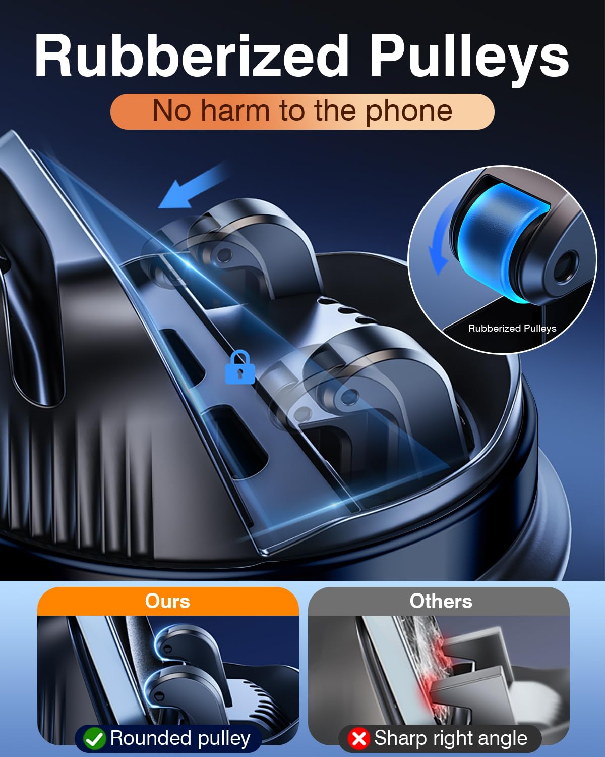 Dicmky Dash Cell Phone Car Mount, Multifunctional Car Dashboard Mobile Phone Holder, 360 Rotatable Universal Dash Mounted Car Ph