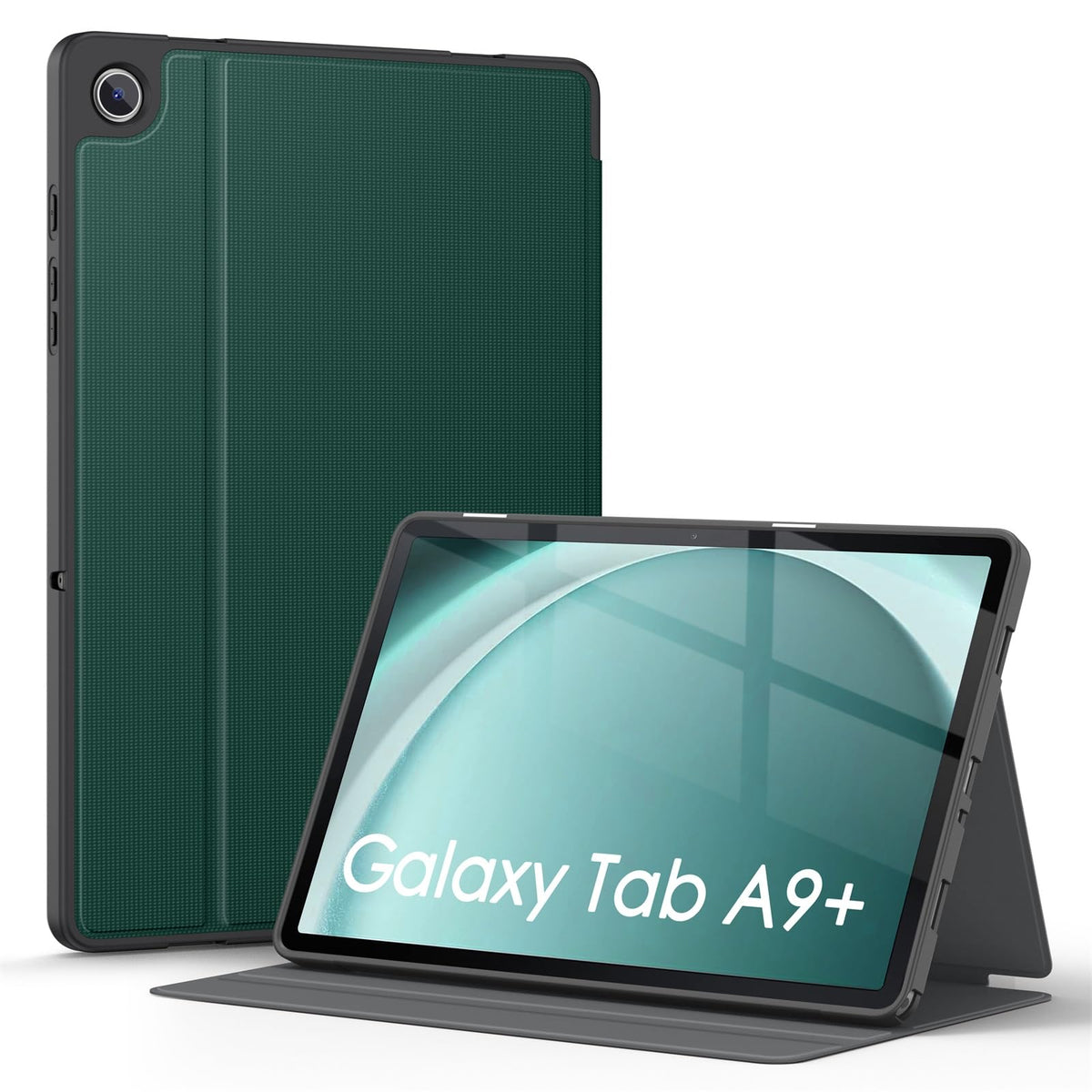Soke Case For Galaxy Tab A9+/A9 Plus 11 Inch 2023, Shock Proof Smart Folio Stand Case, Multi  Viewing Angles, Soft Tpu Back Cover For Samsung Galaxy Tab A9+ Tablet [Sm X210/X216/X218], Midnight Green