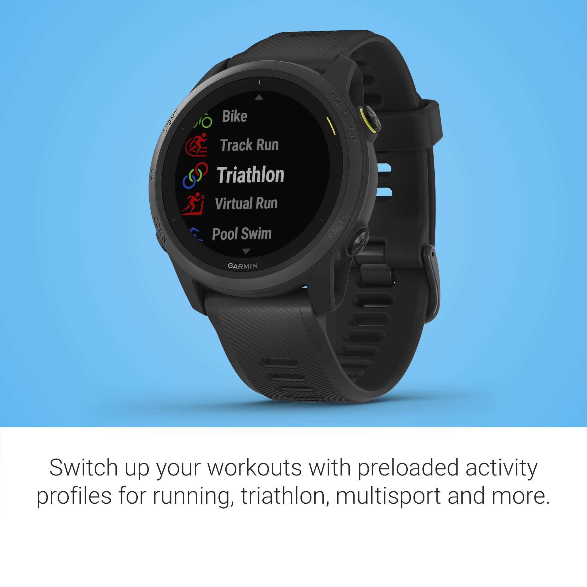 Garmin Forerunner 745, Gps Running Watch, Detailed Training Stats And On Device Workouts, Essential Smartwatch Functions, Black