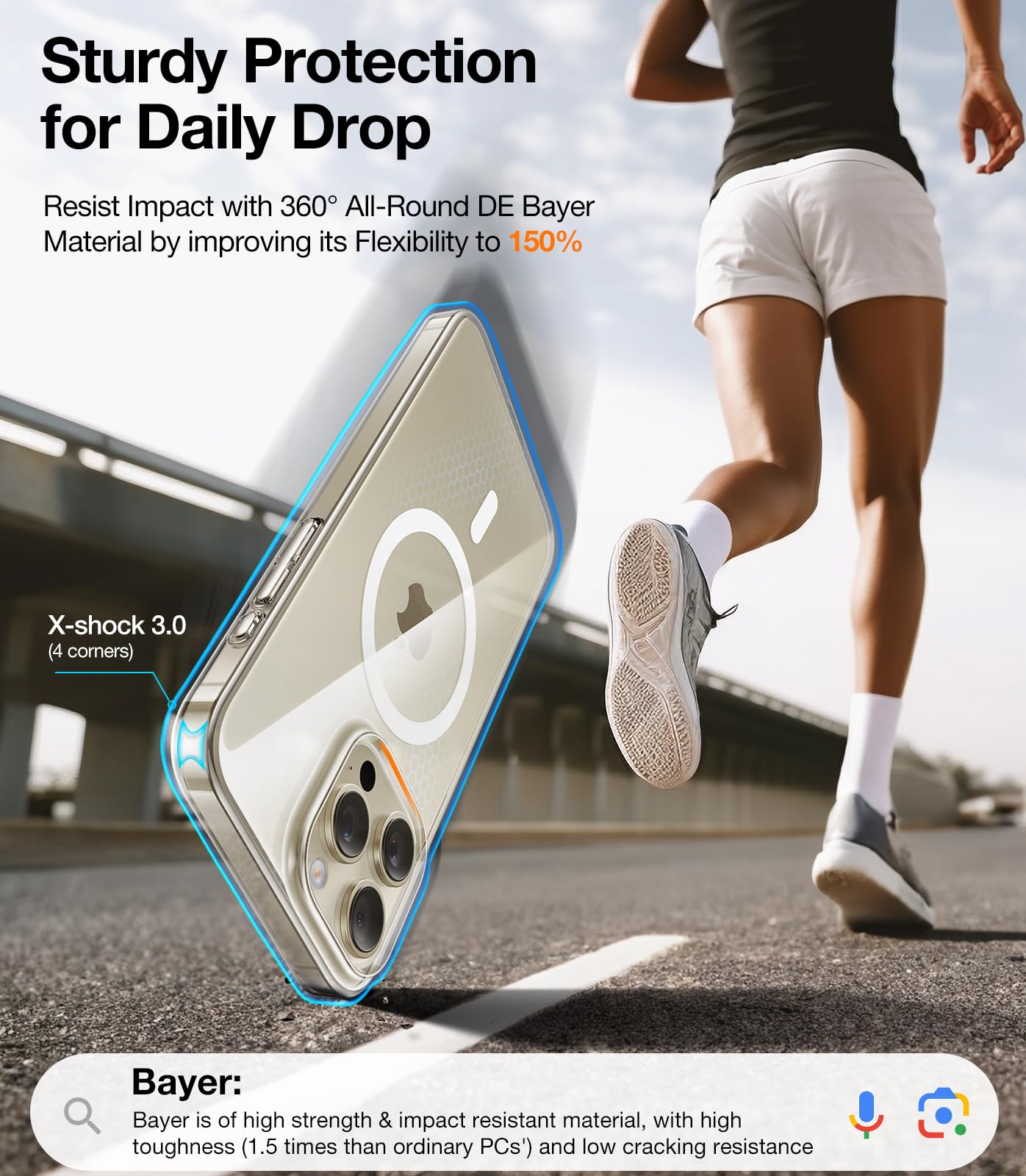 Torras Magnetic Slim Fit For Iphone 15 Pro Max Case Clear 6.7'', [True Never Yellow]Ultra Thin 15 Promax Phone Case Compatible W