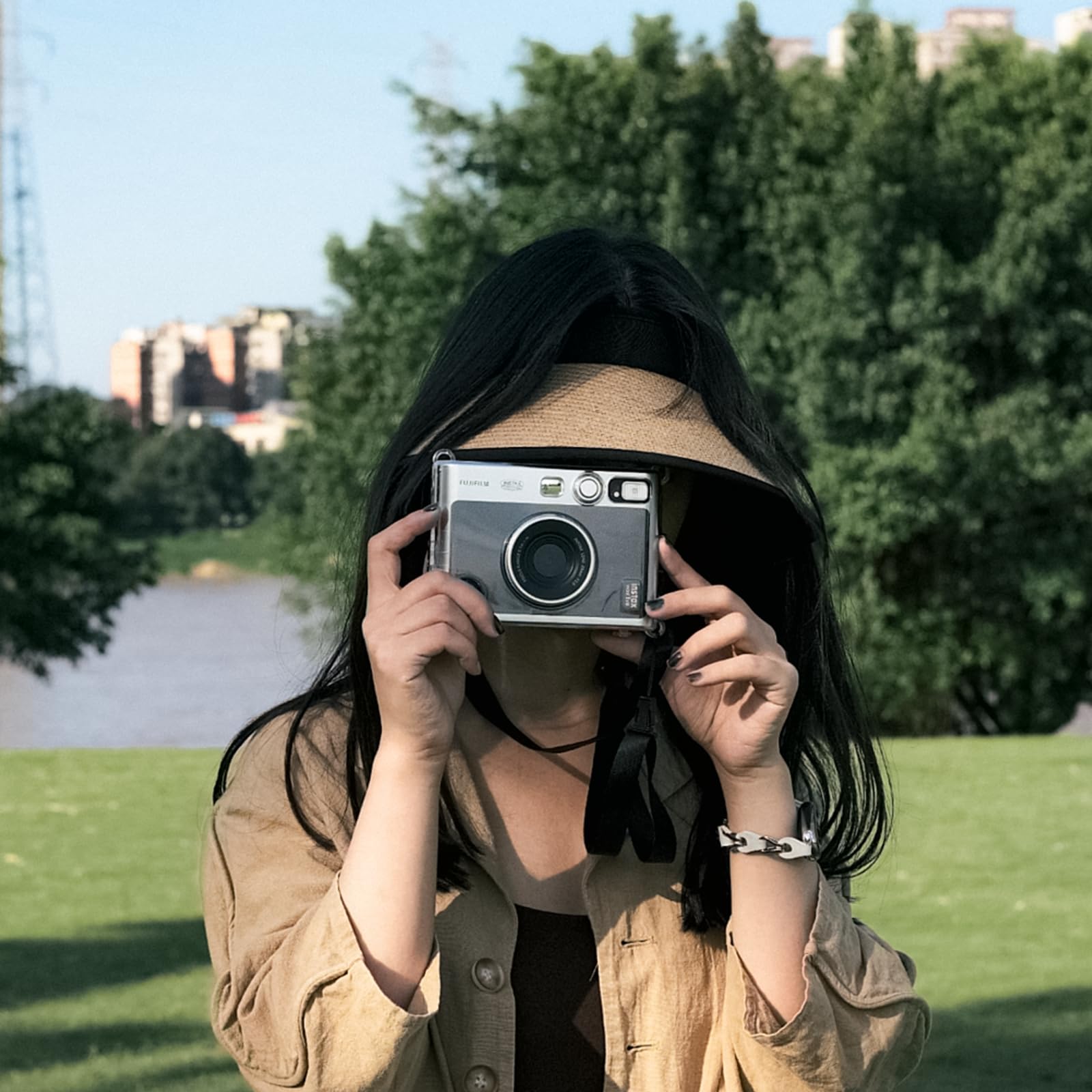 Rieibi Accessories For Fujifilm Instax Mini Evo Instant Camera, Gift Bundle Includes Clear Instax Mini Evo Case & Instax Mini Ev