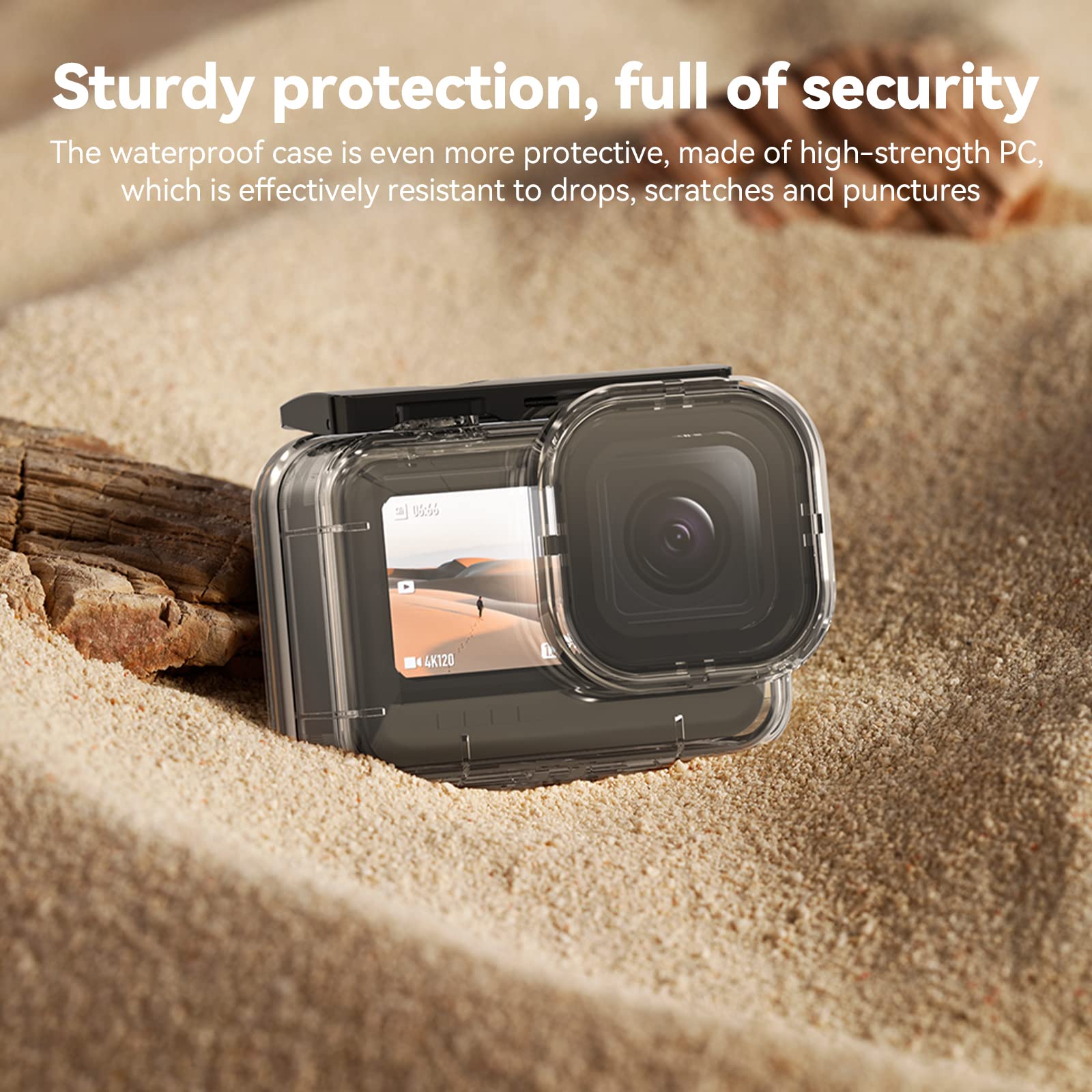 Telesin Upgraded 60M/196Ft Waterproof Case For Gopro Hero 12/11/10/9 Black Waterproof Coating To The Lens, Underwater Dive Case