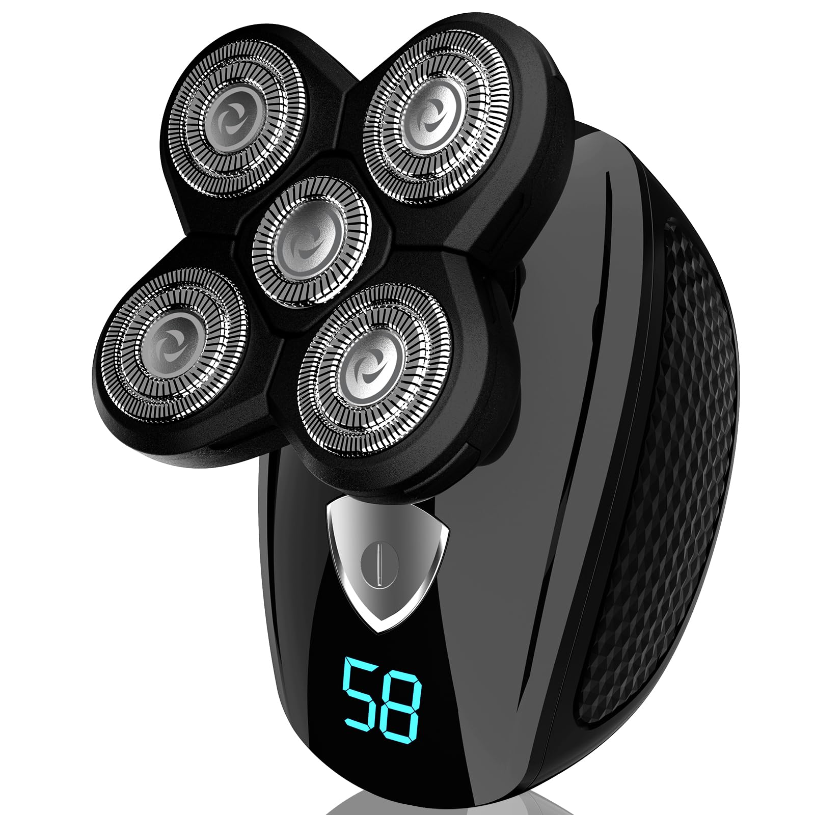 Phxcham Head Shavers For Bald Men, Rotary Waterproof Cordless Bald Electric Shavers, Dry Wet Shaving For Men (Black)