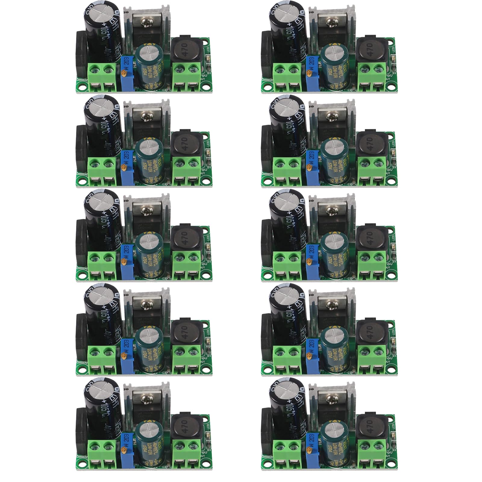 Diann 10Pcs Ac/Dc To Dc Step Down Buck Converter Voltage Regulator Power Supply Board 2A Lm2596Hv Converter Module