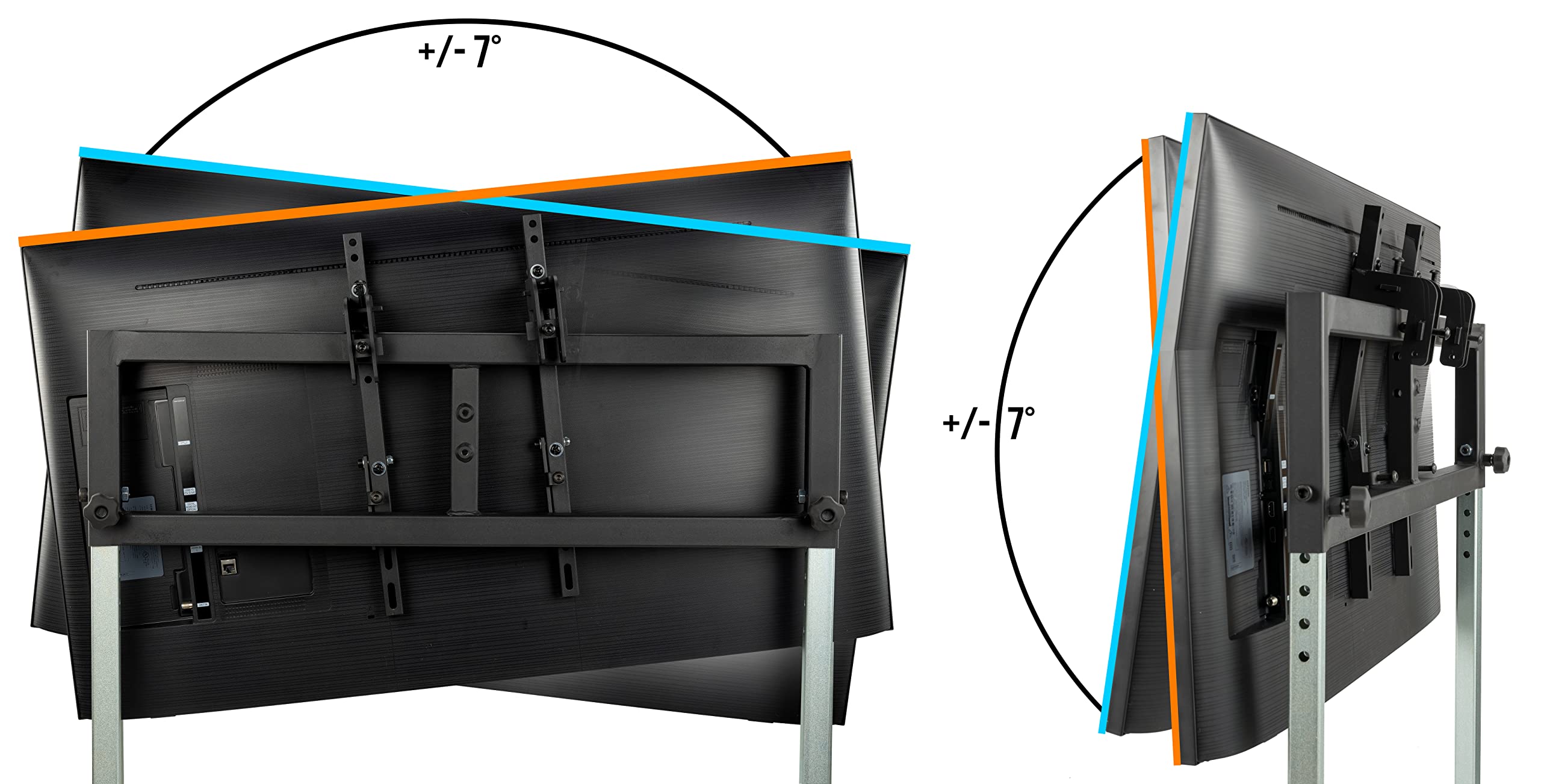 Simfab Single Tv Floor Stand For Racing And Flight Simulators Model Hd | Tv Set Mount Bracket Style 40, 42, 47, 49, 55, 65 Tvs (