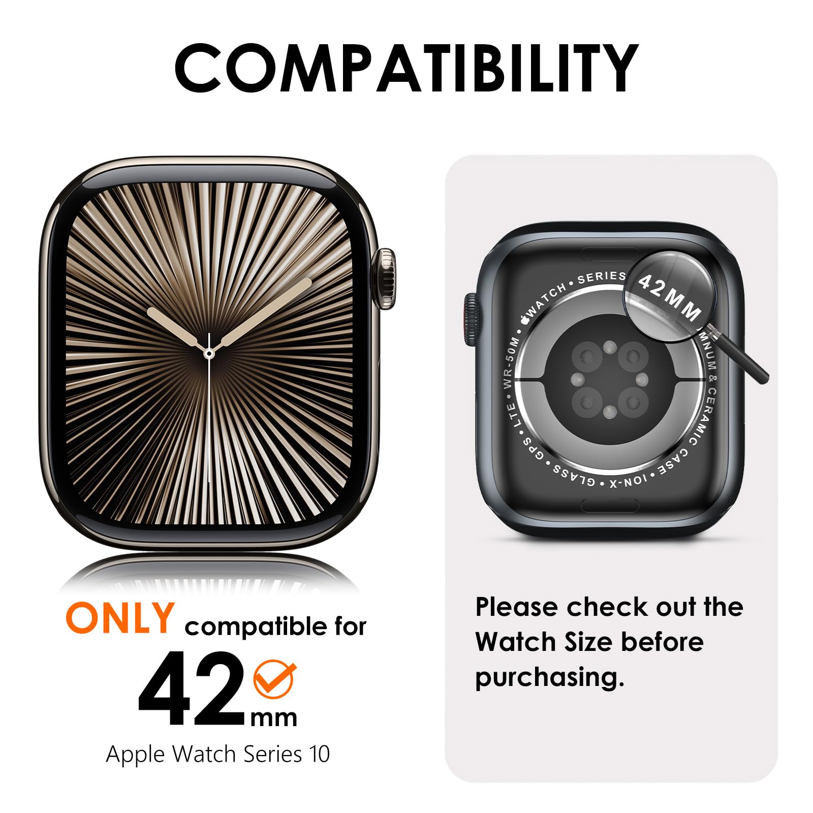 Kades Compatible For Apple Watch Series 10 Bling Protective Case With No Black Edged Built In Screen Protector For Apple Watch 4