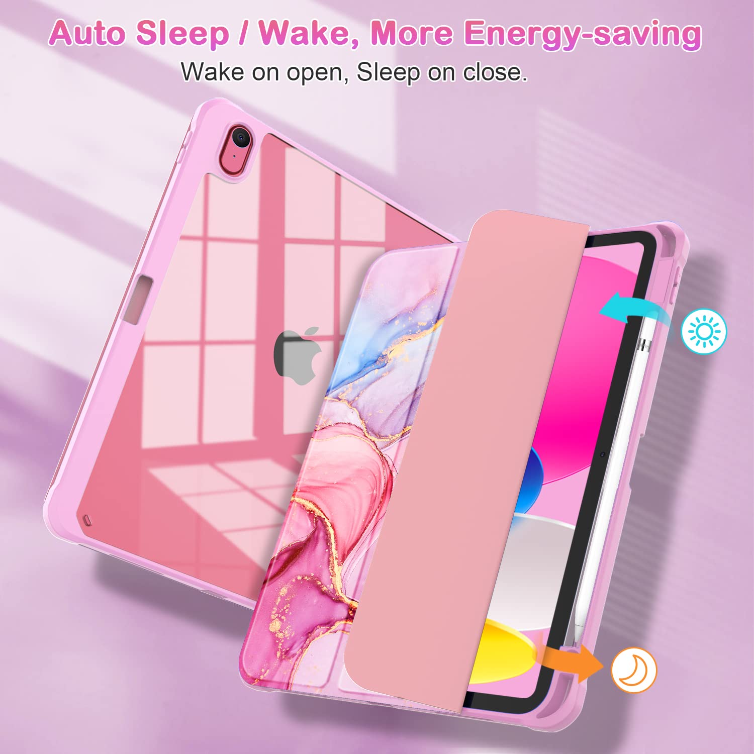 Okp For Ipad 10Th Generation Case 2022, Ipad 10.9 Inch Case With Trifold Stand, Auto Wake/Sleep, Ipad 10 Gen Protective Cover Wi