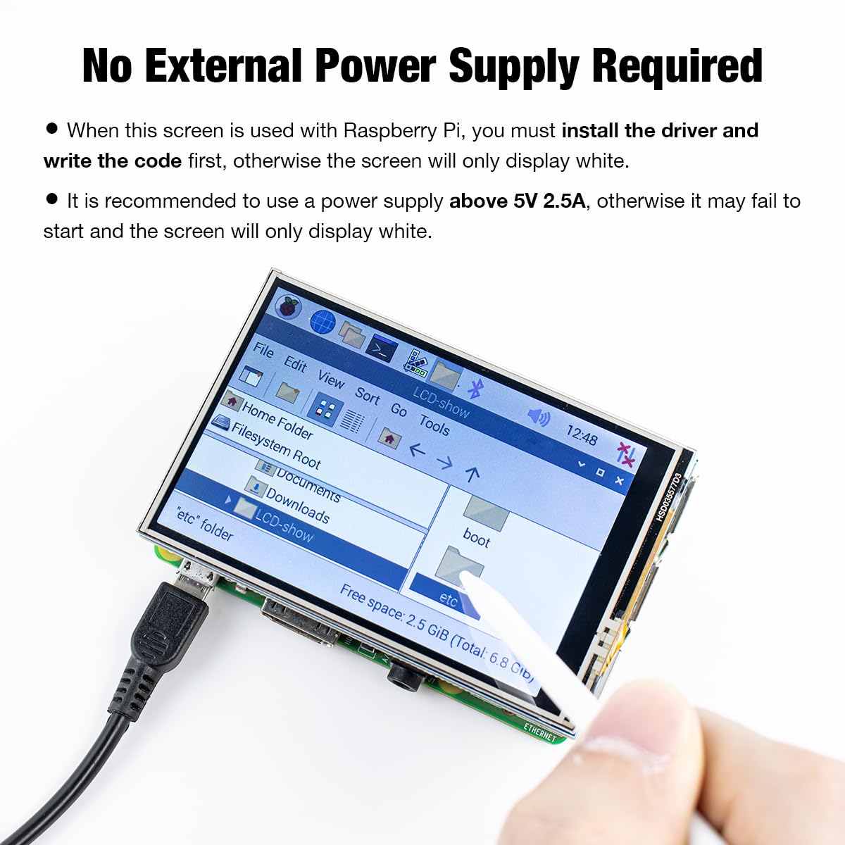 Hosyond 3.5 Inch 480X320 Touch Screen Tft Lcd Spi Display Panel For Raspberry Pi A, B, A+, B+, 2B, 3B, 3B+,4B,5