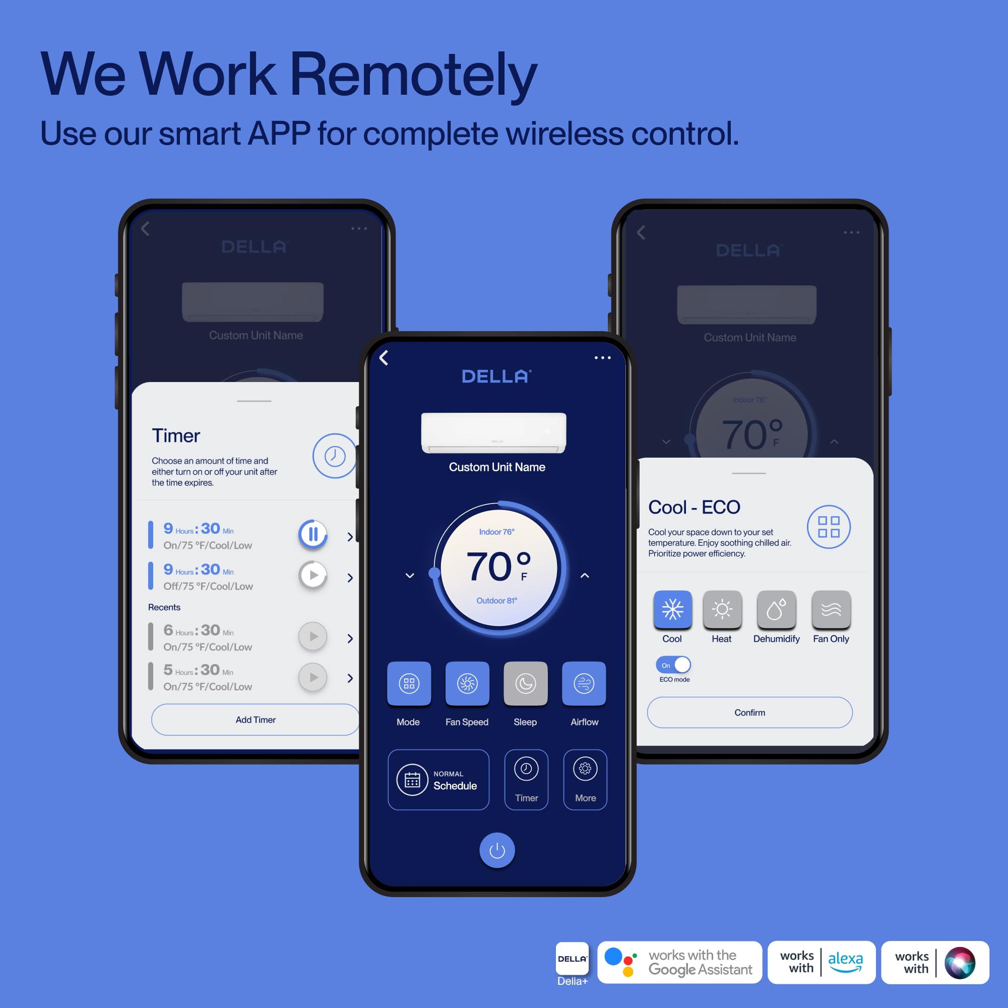 Della Motto Series Mini Split Ac, 208 230V 17 Seer2 Cools Up To 550 Sq.Ft,12000 Btu Works With Alexa And Wifi, Air Conditioner &