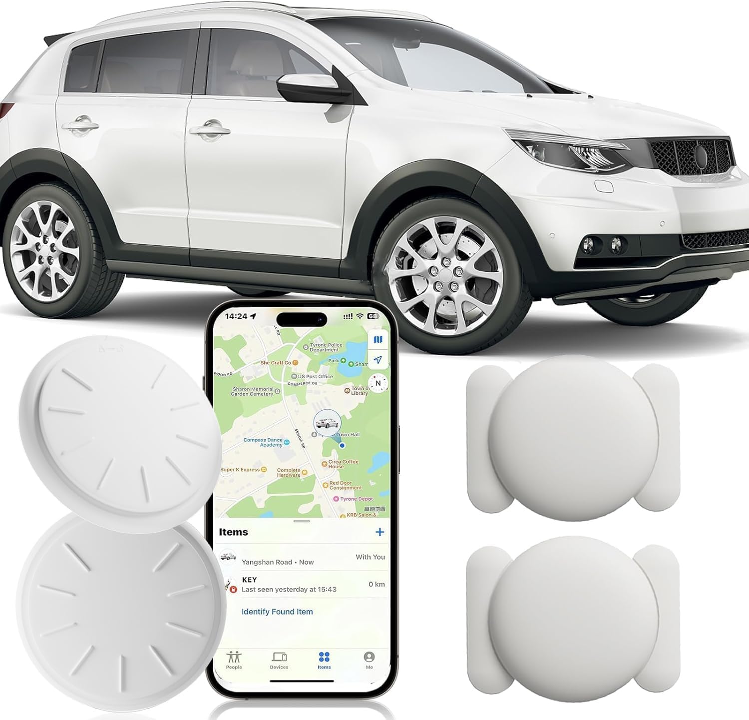 Mini GPS Tracker for Vehicles,No Monthly Fee Magnetic GPS Tracker,Full USA Coverage Hidden Car Locator for Vehicles,Kids,Elderly