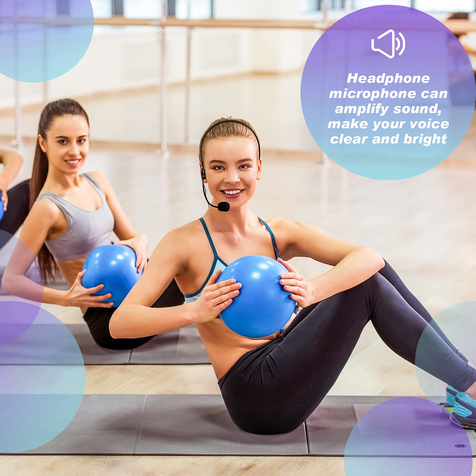 Boao 4 Pieces Headset Microphone, Flexible Boom For Voice Amplifier Not Phone Or Pc, Teachers, Speakers, Singer, Dancer, Coaches, Presentations, Seniors