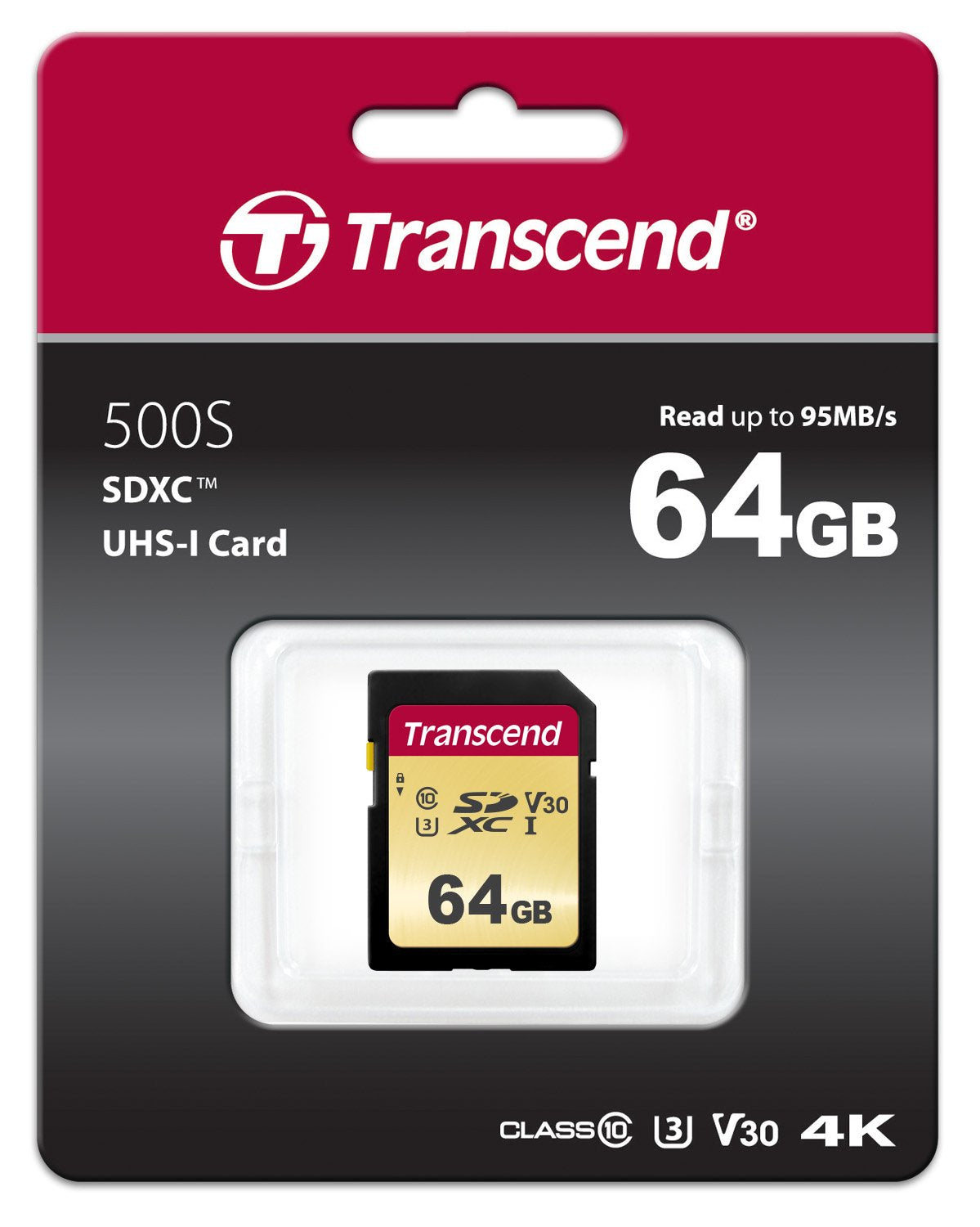 Transcend 64Gb Sd Card Uhs I U3, Mlc Ts64Gsdc500S