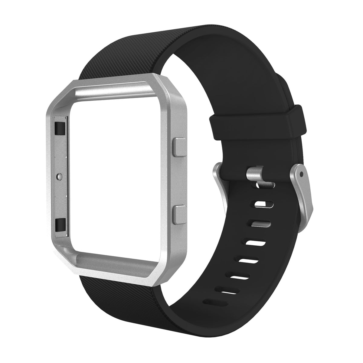Simpeak Sport Band Compatible With Fitbit Blaze, Silicone Wrist Band With Meatl Frame Replacement For Fitbit Blaze Men Women, Sm