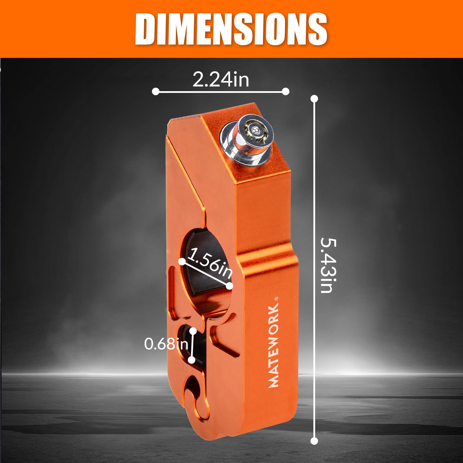 Matework Motorcycle Lock Anti Theft Heavy Duty, Motorcycle Handlebar & Brake Lock With Helmet Lock, Bike Lock, Universal For All