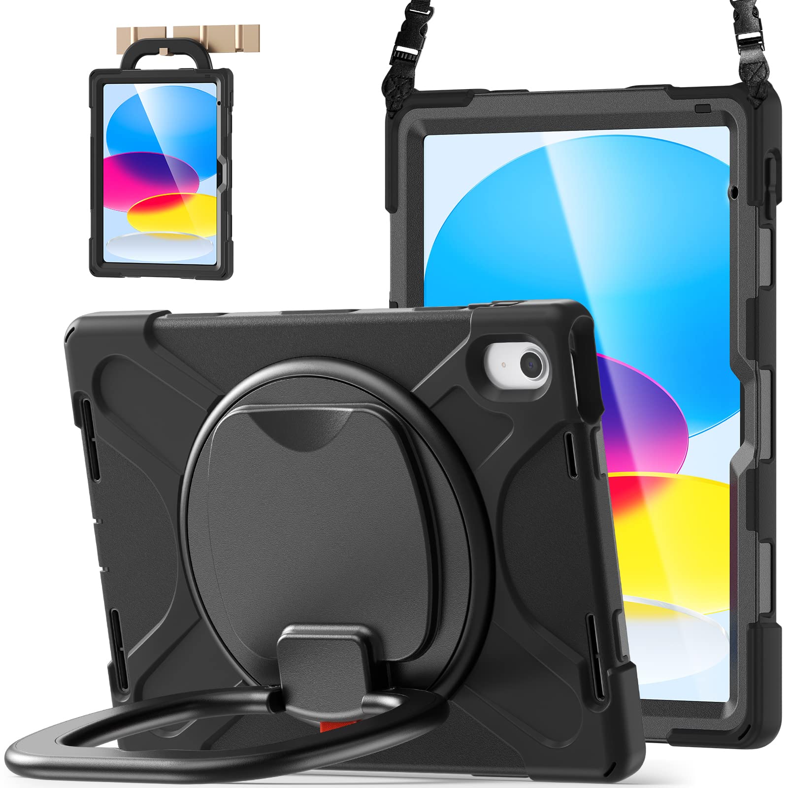 Batyue Ipad 10Th Generation Case, Rugged Shockproof Protection Cover For 2022 10.9 Inch Ipad (10Th Generation) With Screen Prote