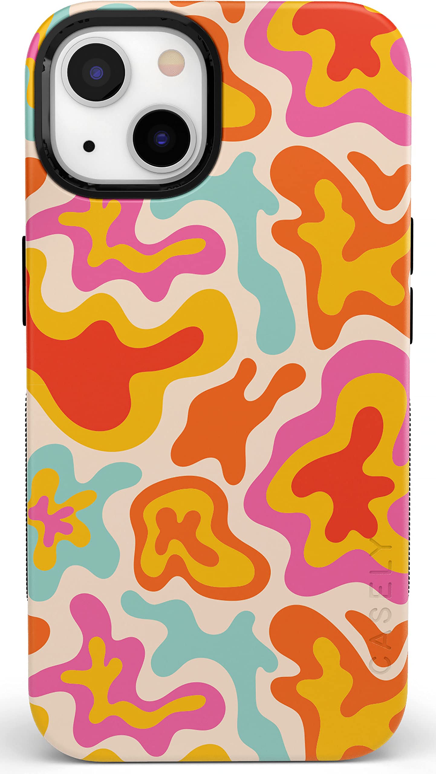 Casely iPhone 14 Case | Tropical Color Splash | Abstract Retro Girly | Compatible with MagSafe | Bold Protective Design