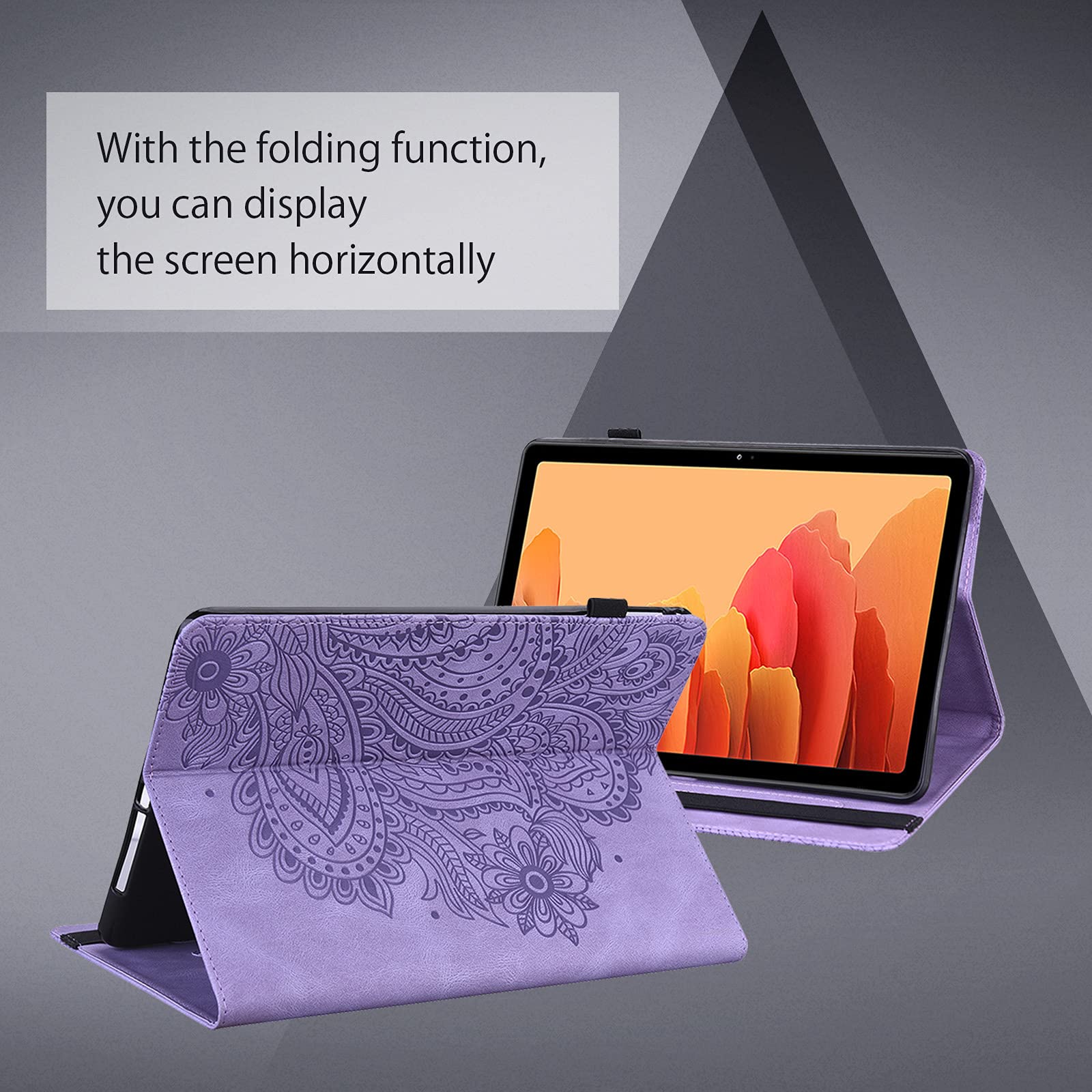 Alilang Case For Lenovo Tab M10 Hd 2Nd Gen 10.1 Inch 2020 Case (Tb X306F/Tb X306X) With Stylus, Multiple Viewing Angles Pu Leath