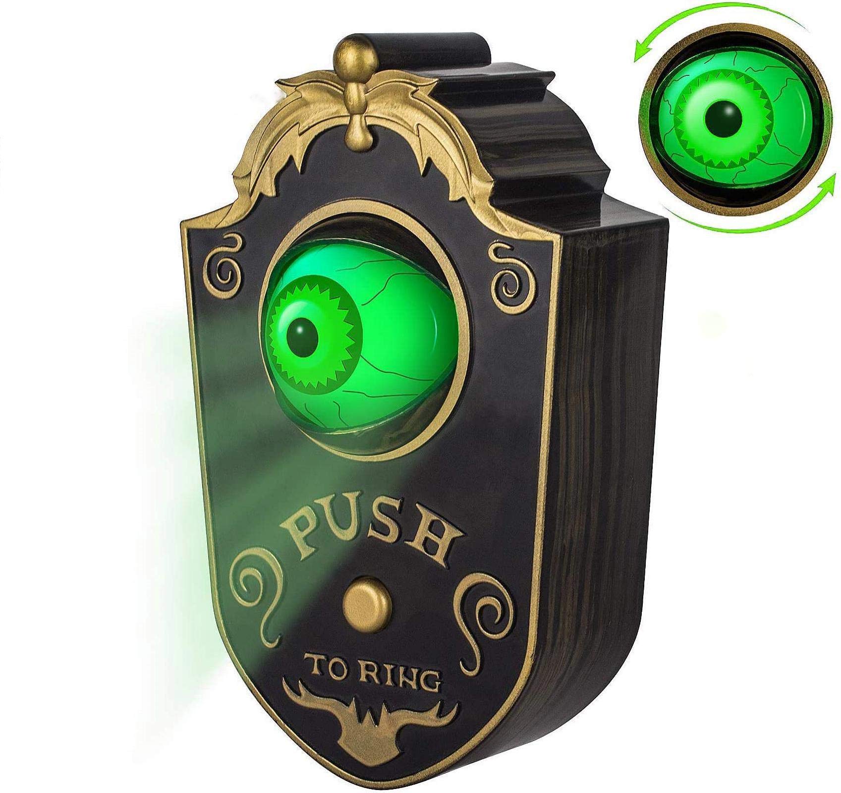 Nobie Vivid Halloween Decoration, Halloween Doorbell, Haunted Doorbell Animated Eyeball Halloween Decor With Spooky Sounds, Haun