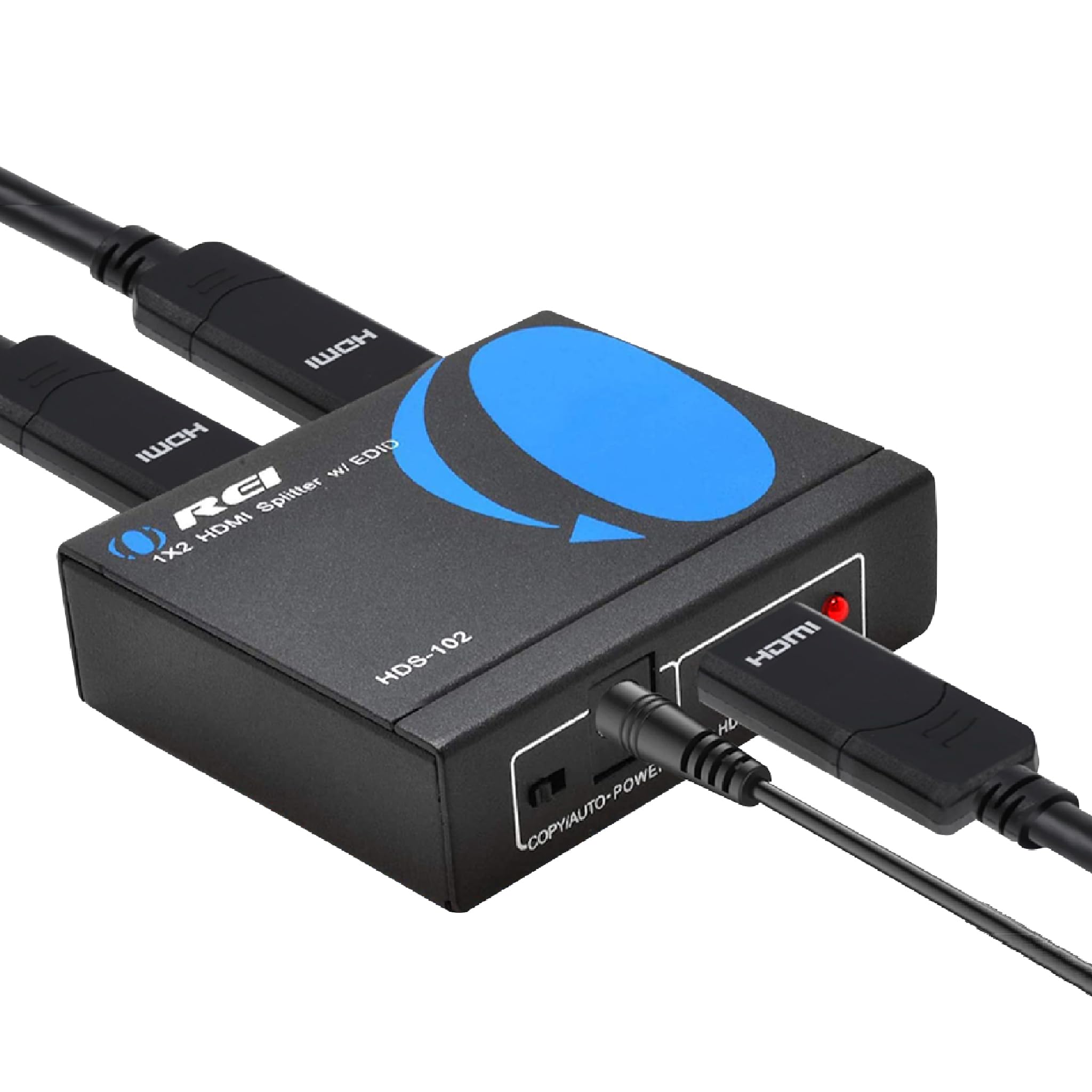 Orei 4K 1 In 2 Out Hdmi Splitter Duplicate/Mirror Only Ultrahd 4K @ 30 Hz 1X2 Will Not Bypass Hdcp Hdmi Supports 3D Full Hd 1080