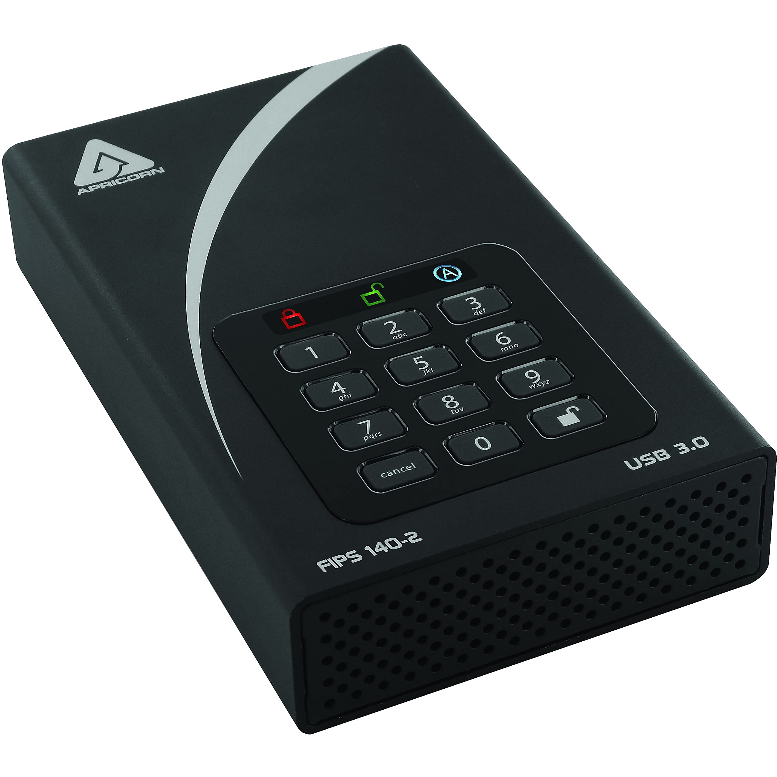 Apricorn 12TB Aegis Desktop Padlock FIPS 140-2 Validated 256-Bit Encrypted Hard Drive (ADT-3PL256F-12TB)