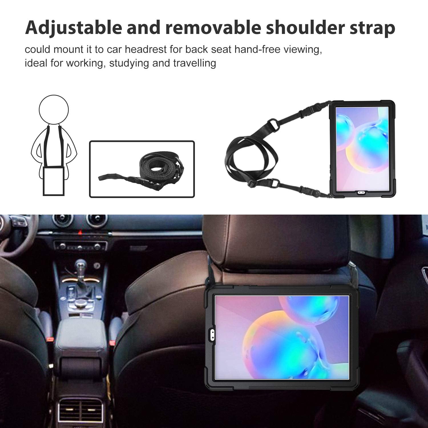 Procase Galaxy Tab S6 10.5    2019 Case With S Pen Holder (Model Sm-T860/T865/T867), Rugged Heavy Duty Shockproof Cover With Han