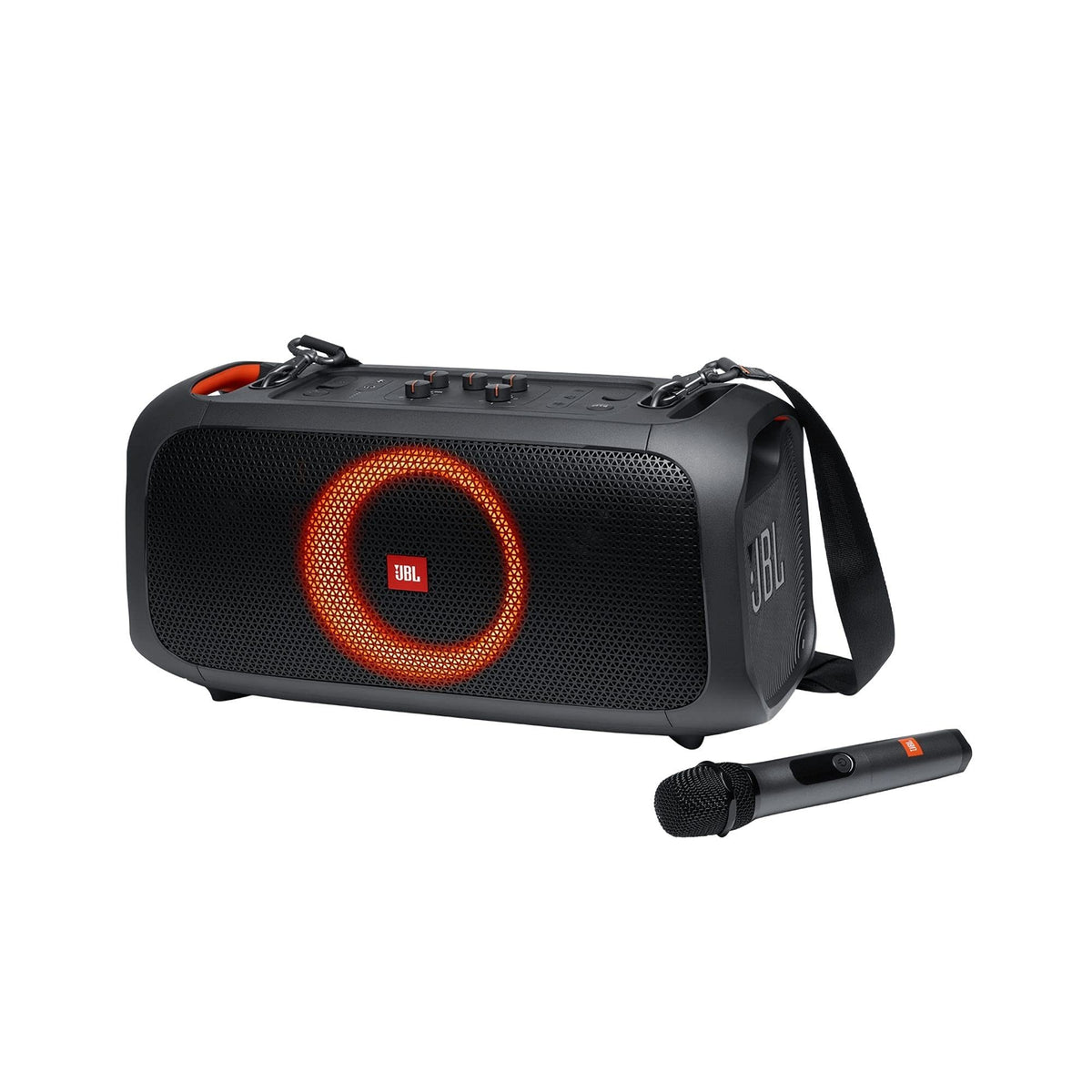 Jbl Partybox On The Go Powerful Portable Bluetooth Party Speaker With Dynamic Light Show, Black
