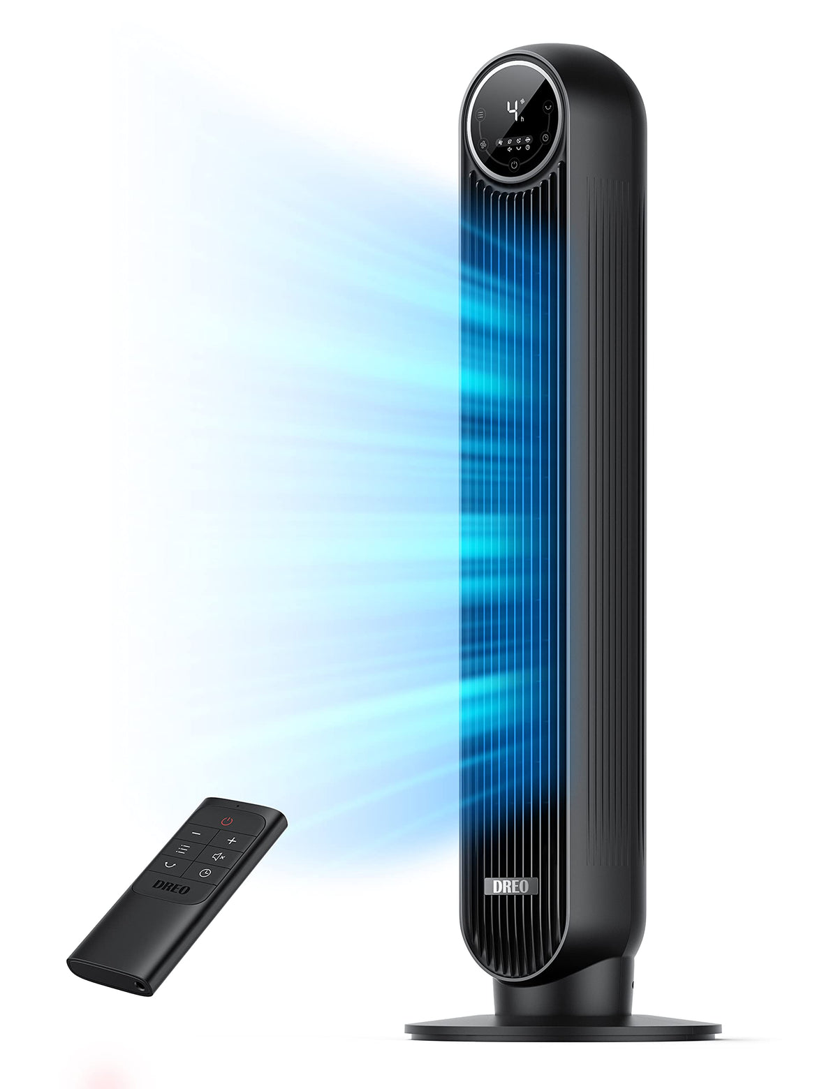 Dreo Tower Fan For Bedroom, 25Ft/S Velocity Quiet Floor Fan, 90� Oscillating Fans For Indoors With 4 Speeds, 4 Modes, 8H Timer, Standing Fans, Bladeless Fan, Black, Nomad One (Dr Htf007)