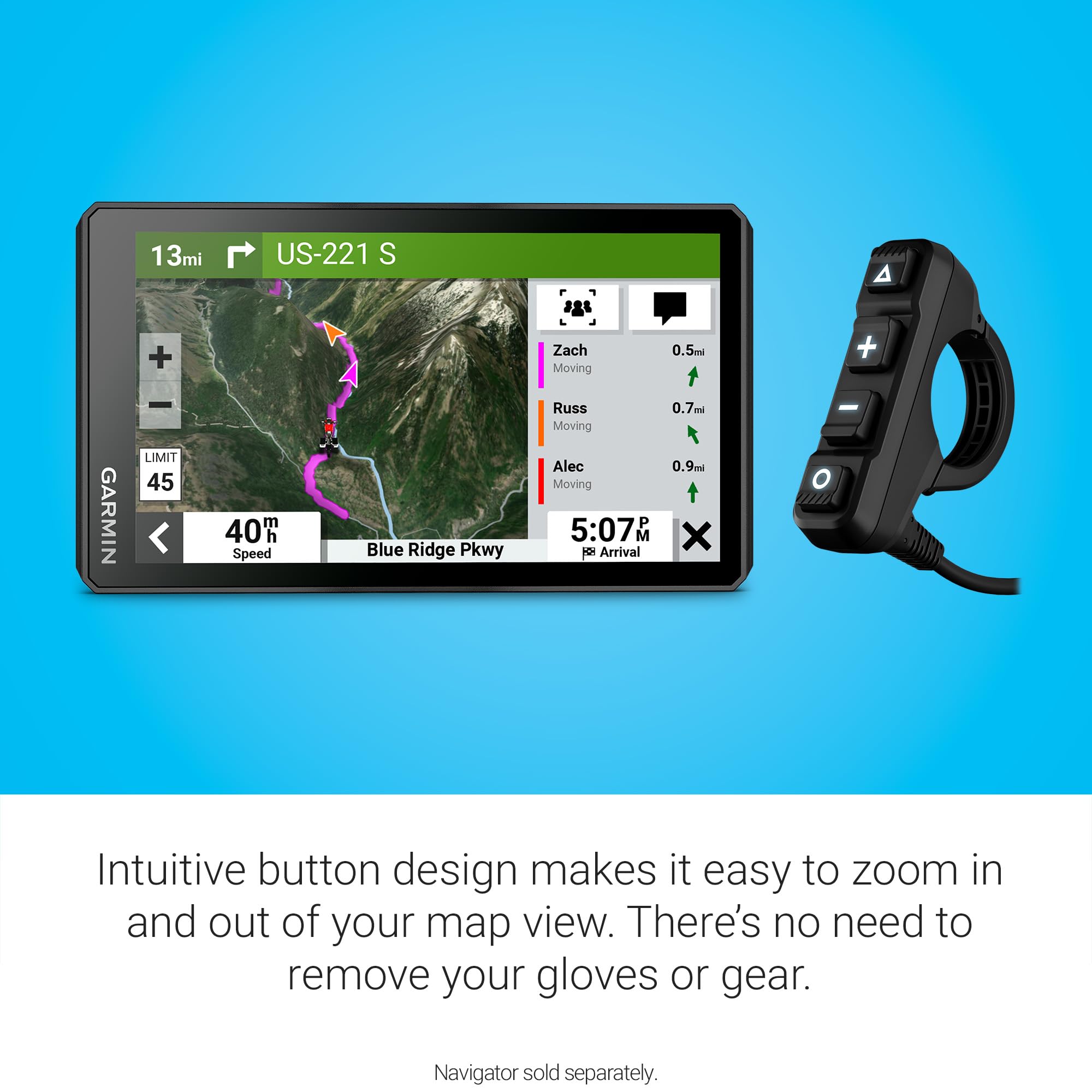 Garmin Handlebar Controller For Use On Snowmobile, Motorcycle Or Atv, Control Your Zumo Xt2 Motorcycle Navigator Or Compatible T