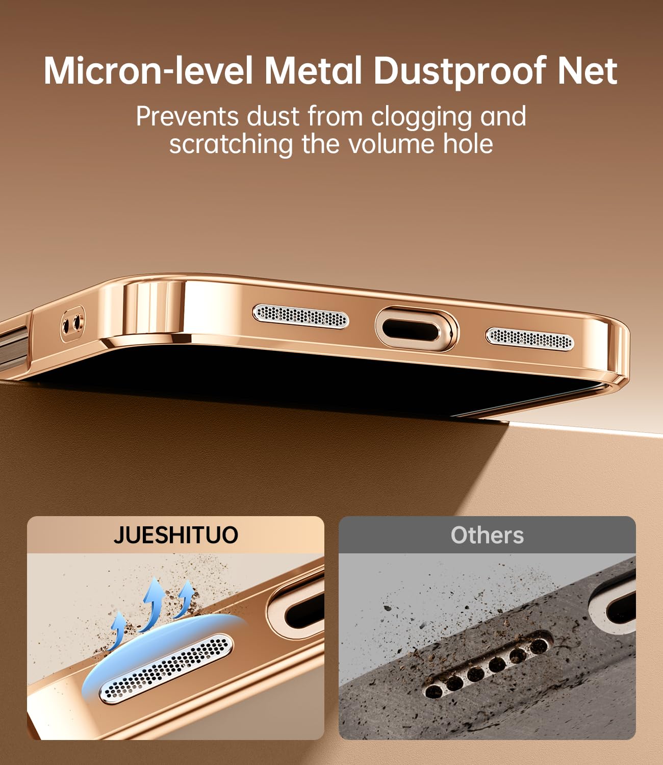 Jueshituo For Iphone 16 Pro Max Case With 2X Screen Protector [Built In Lens Protector] [Stronger N56 Magnets] [Not Yellowing] C