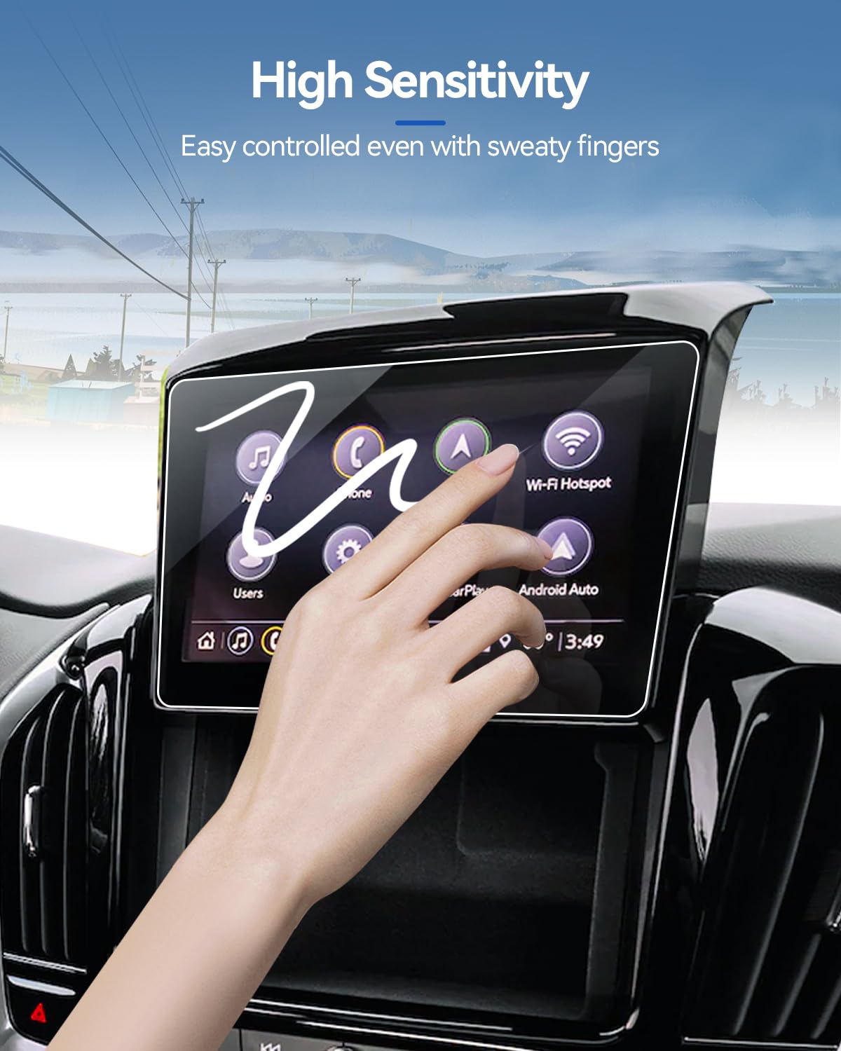 Lantu Car Screen Protector For 2023 2022 2021 2020 2019 2018 Chevrolet Traverse Accessories Navigation Touchscreen Protector Fil