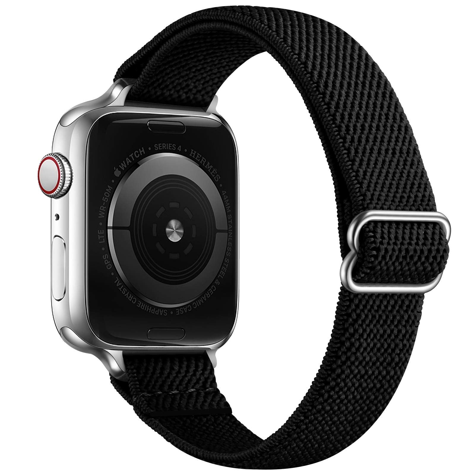 Sicciden Slim Stretchy Bands Compatible With Apple Watch Band 46Mm/49Mm/45Mm/44Mm/42Mm Series 3/2/1, Women Elastics Nylon Strap