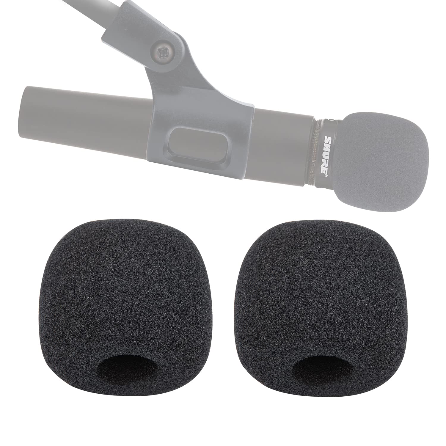 Shure Sm57 Pop Filter Mic Foam Cover   Sm57 Windscreen Wind Cover Compatible With Shure Sm57 Lc Microphone Black Noise Cancellat