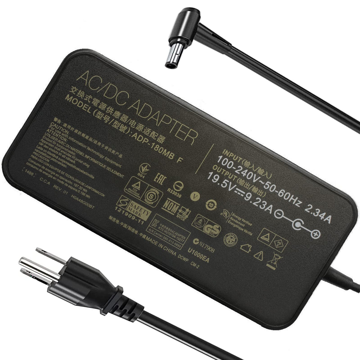 19.5V 9.23A 180W Laptop Charger For Asus Rog G750Jm G751Jm G750Js G752Vt Gl502Vt G Series Gaming Laptop Adp 180Mb F Fa180Pm111 Ac Power Adapter